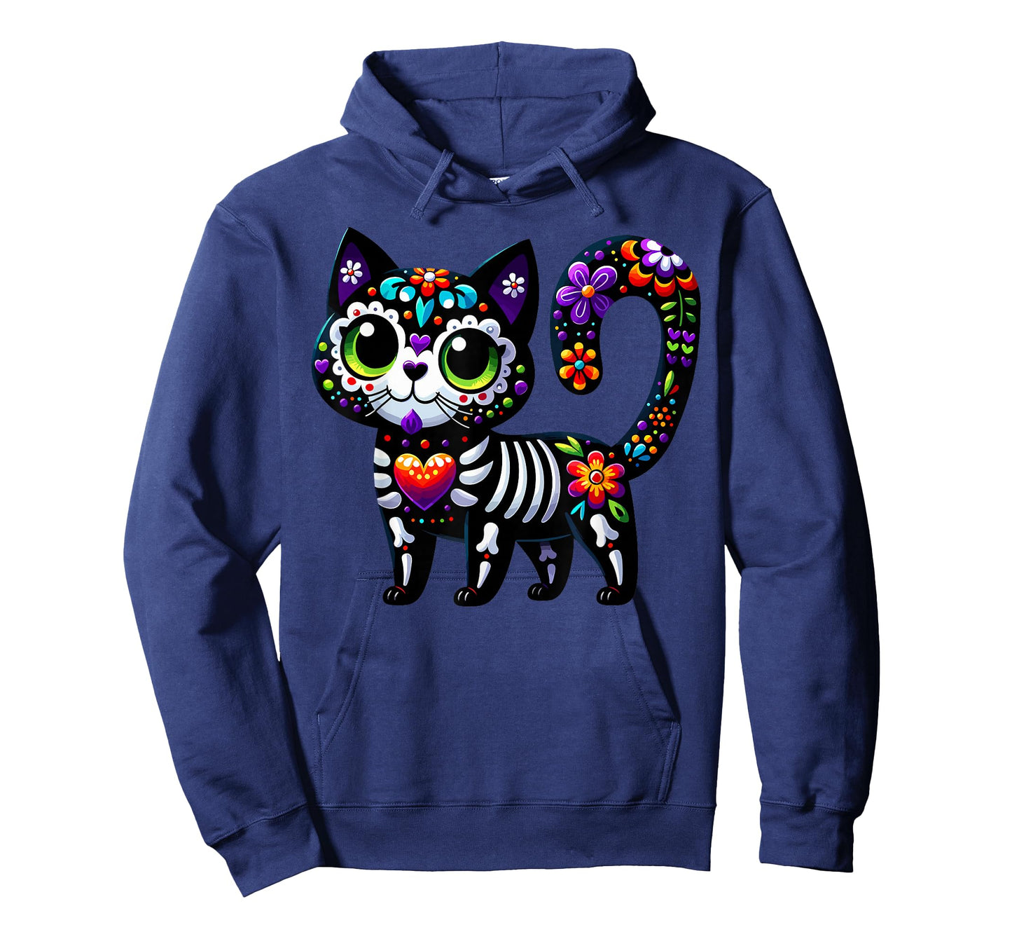 Dia De Los Muertos Cinco De Mayo Cat Sugar Skull Men Women T-Shirt