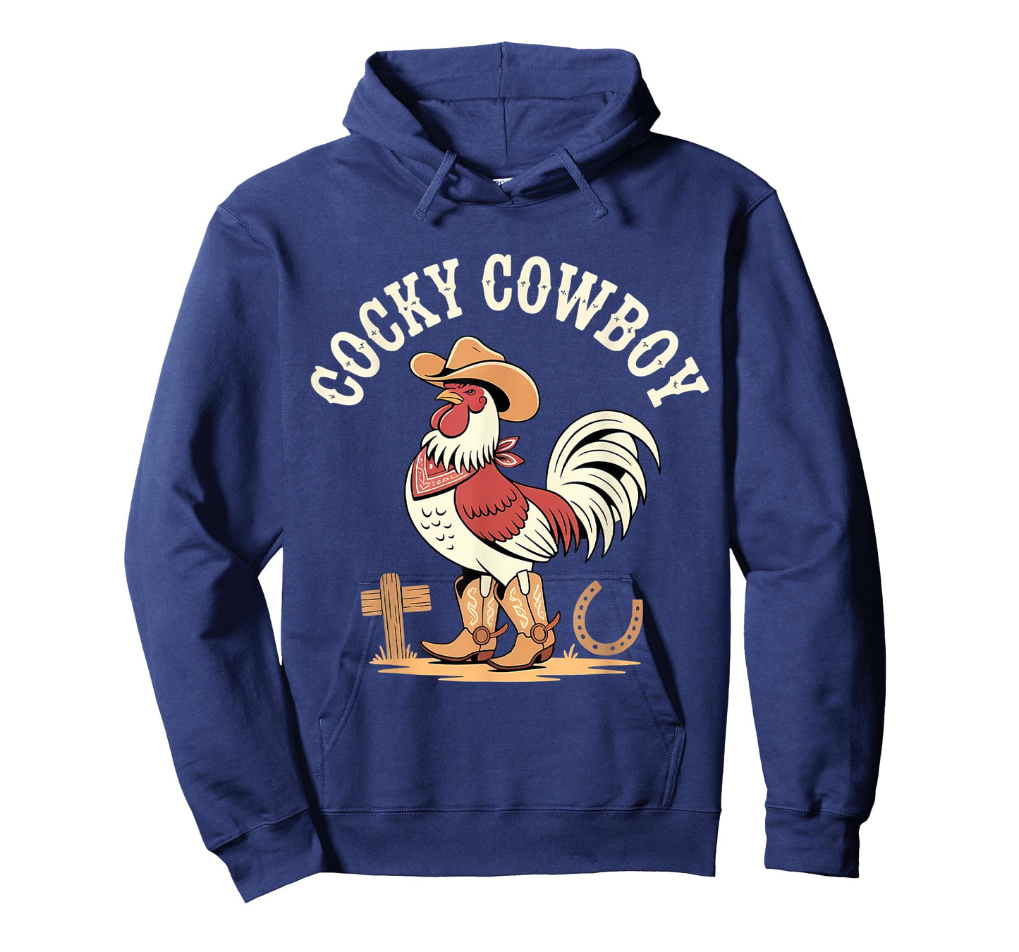 Cocky Cowboy Funny Rooster Farm Animal Barnyard Humor T-Shirt