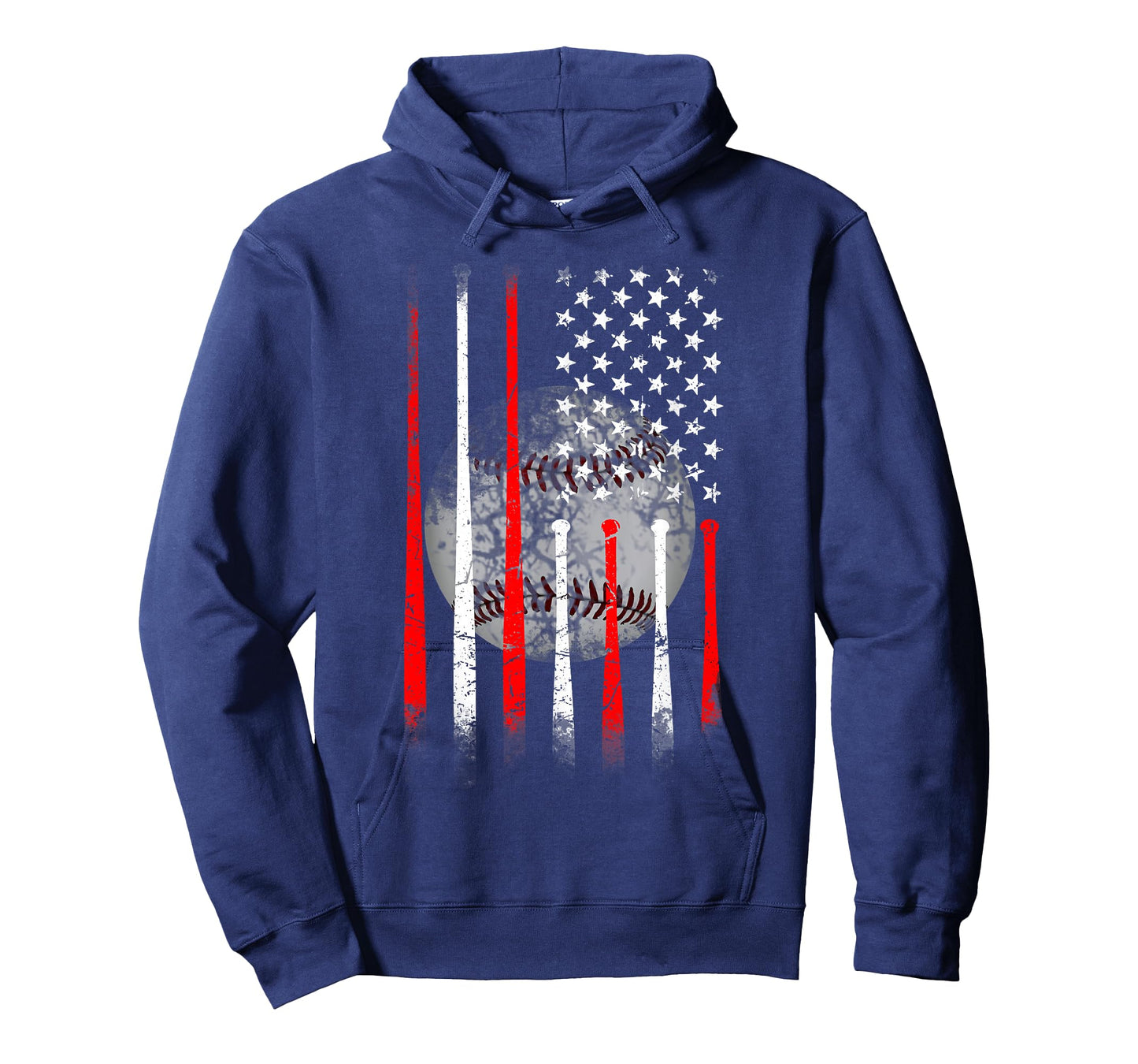 Baseball USA Flag American Flag Vintage T-Shirt