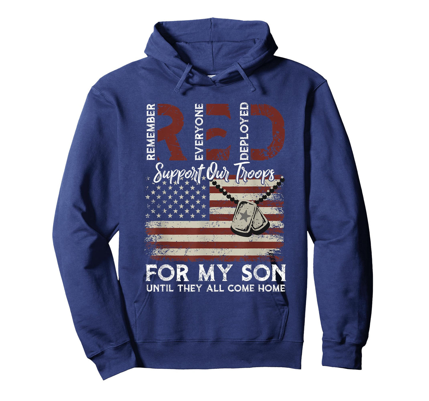 I Wear Red For My Son Remember Everyone, Red Friday Military T-Shirt