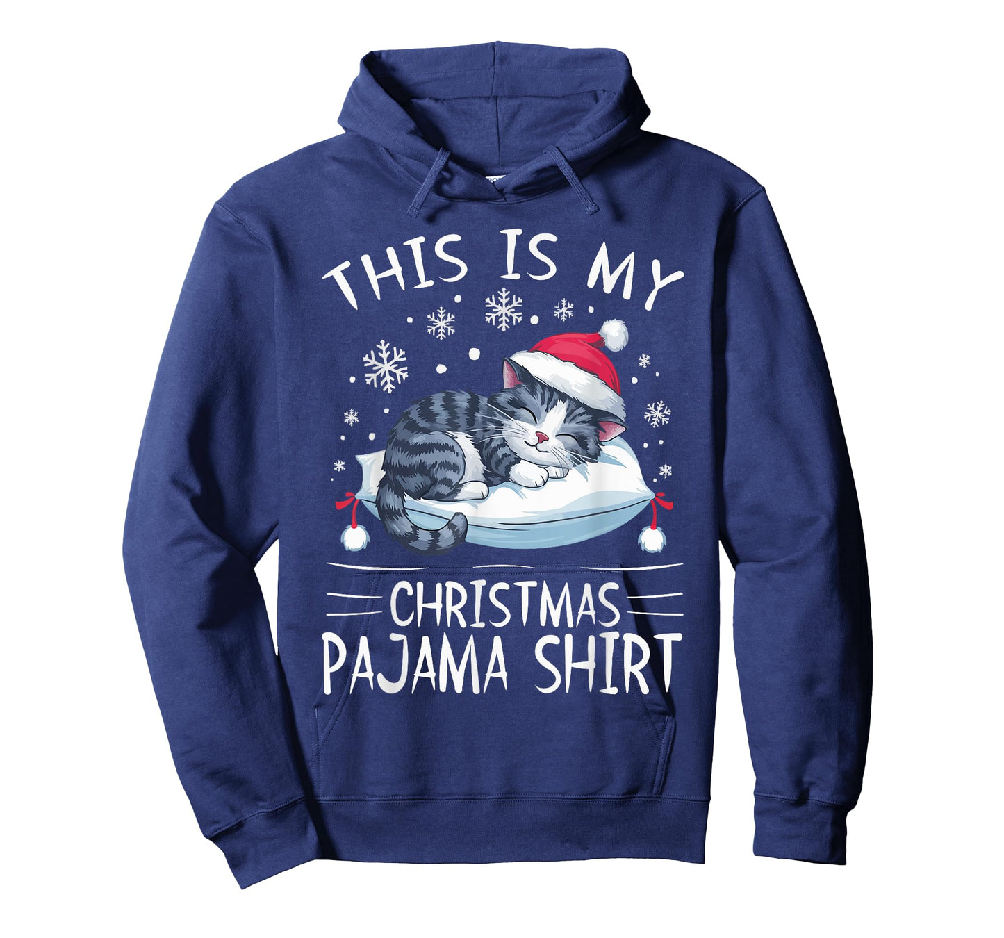 Cat Official Christmas Sleepshirt Xmas Kitten Pajama T-Shirt for Men Women Kids