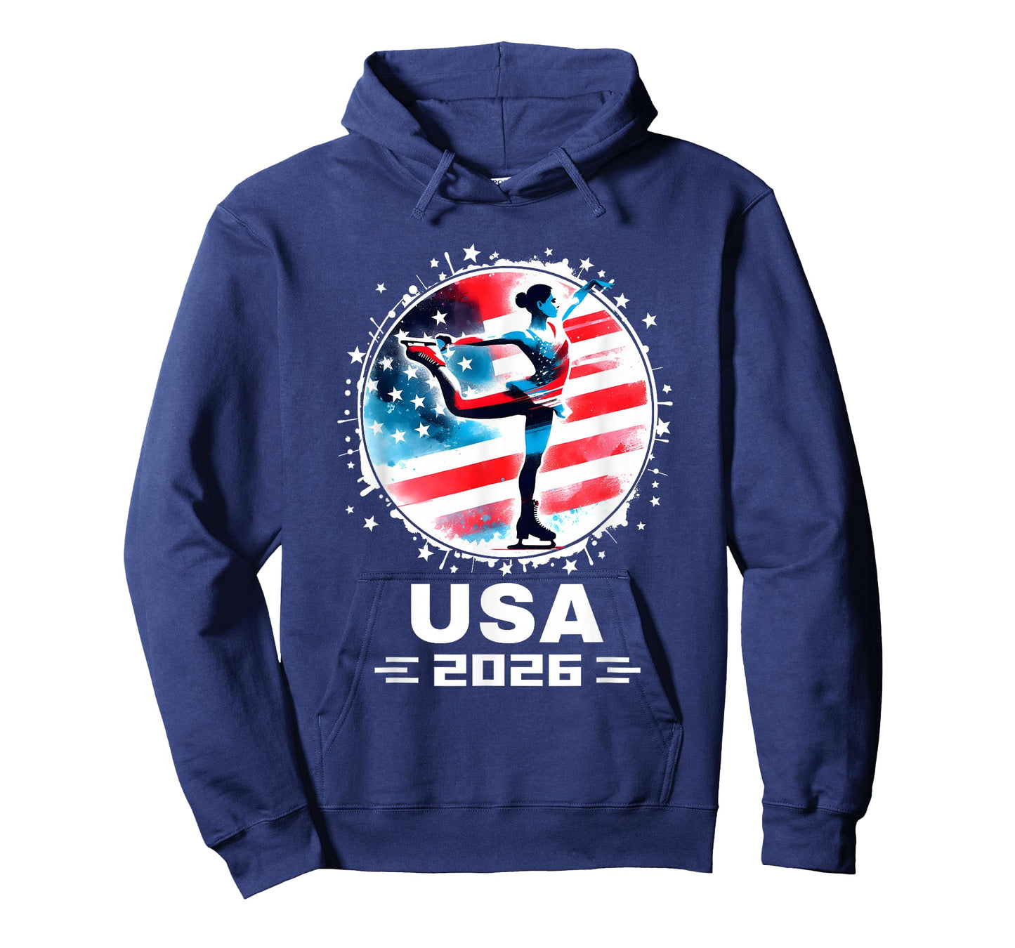 Figure Skating USA Go USA Team Tshirt USA Flag 2026 Women T-Shirt