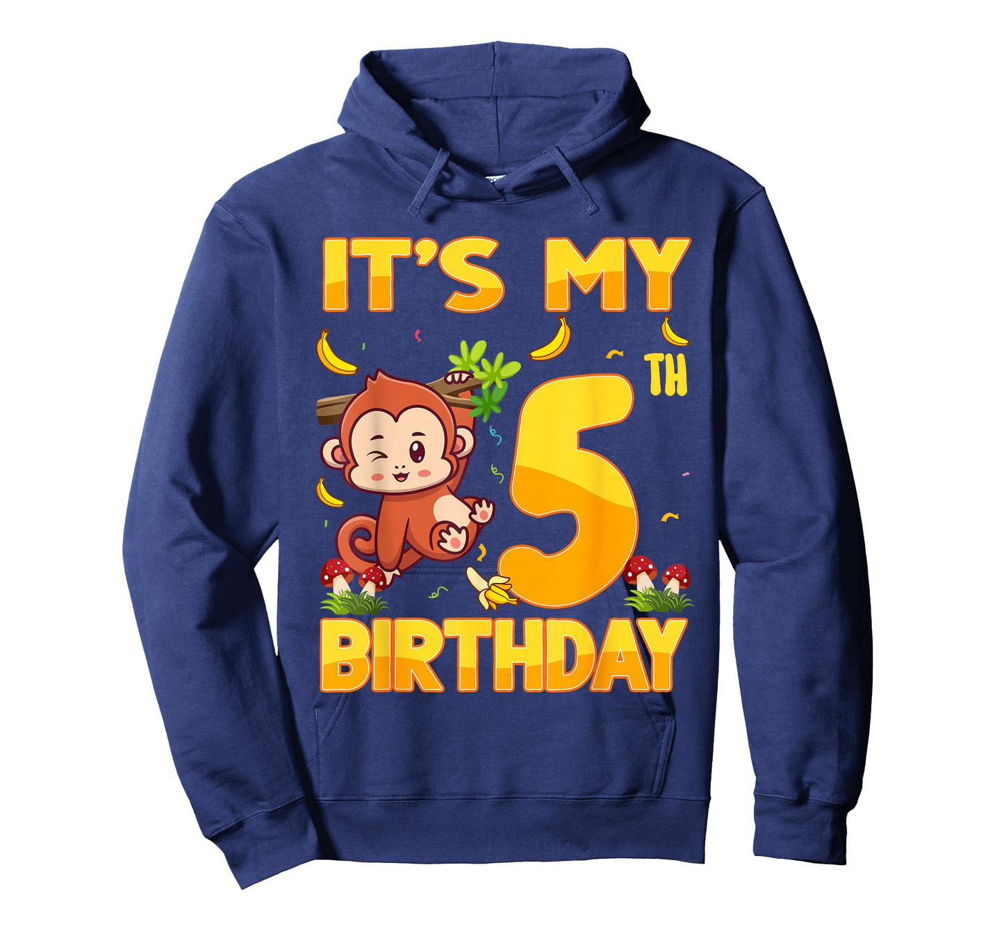 It's My 5th Birthday Monkey 5 Year Old Bday Party Kid Boy Gi T-Shirt