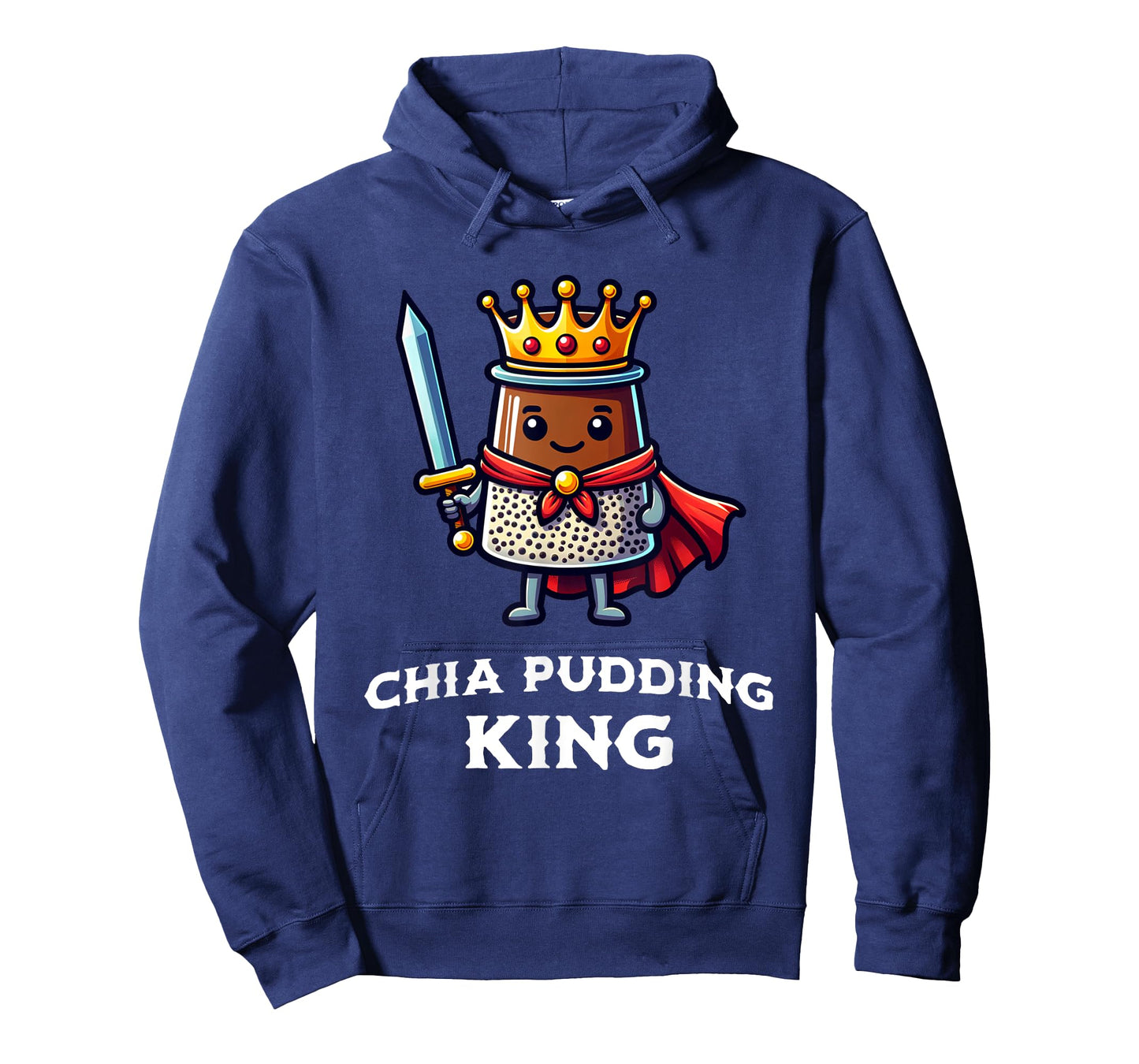 Chia Pudding King Funny Vegan Vegetable Healthy Food T-Shirt