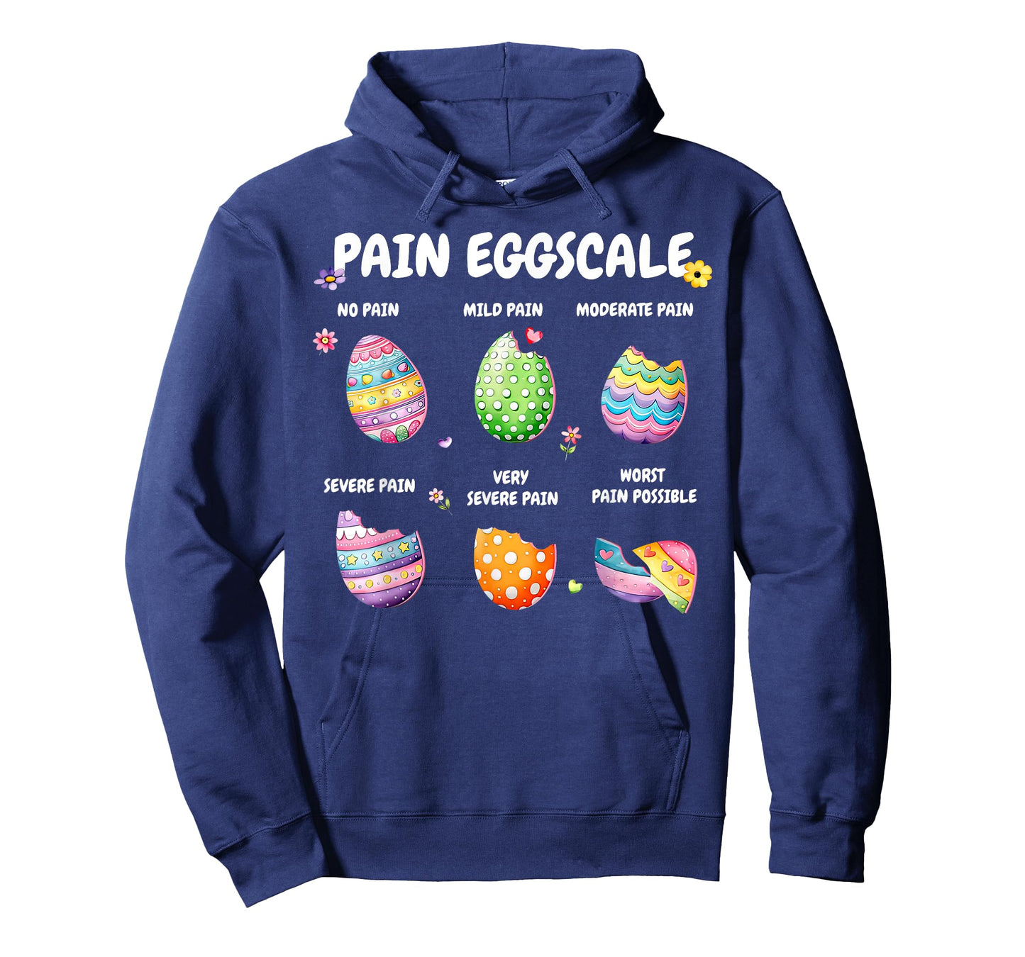 Cute Eggs Pain Scale Easter Day Nurse Triage Pain Assessment T-Shirt