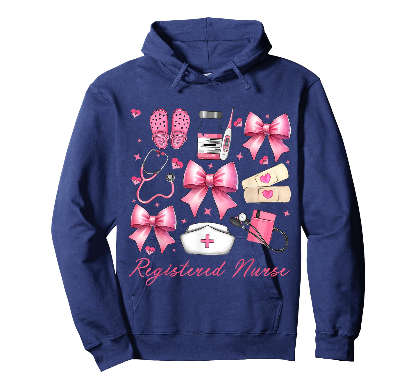 Cute Pink Coquette Bow Girly Registered Nurse T-Shirt