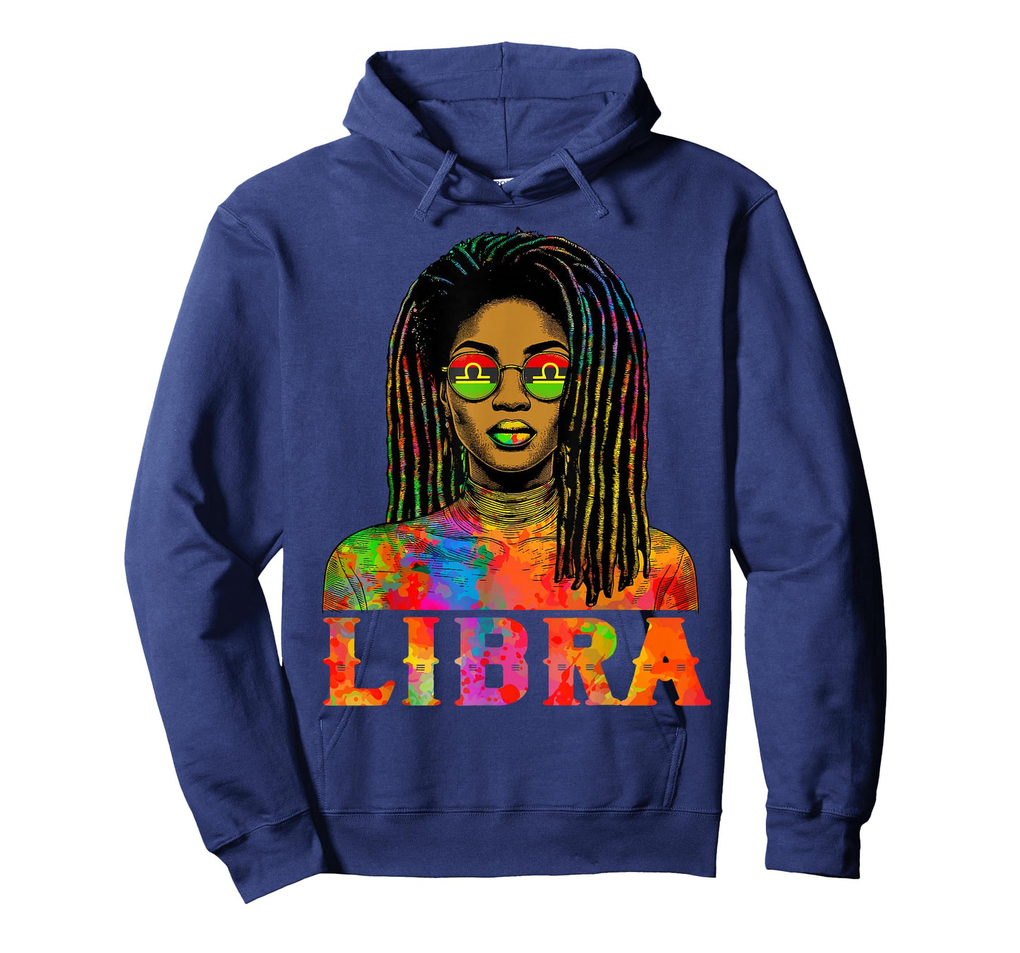 Libra Queen Loc'd Black Woman African Zodiac Birthday Women T-Shirt