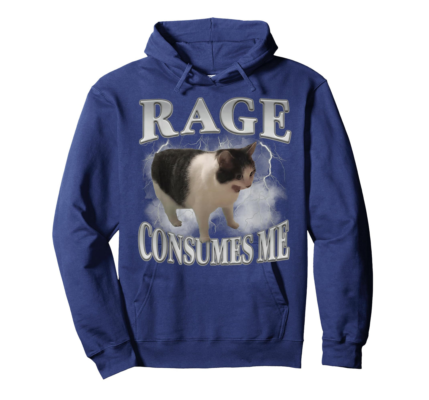 Rage Consumes Me Funny Cat Meme Men Women Novelty T-Shirt