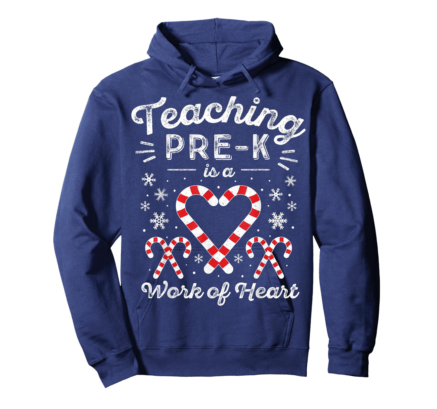 Christmas Candy Cane Work of Heart Preschool & Pre-K Teacher T-Shirt for Men Women Kids