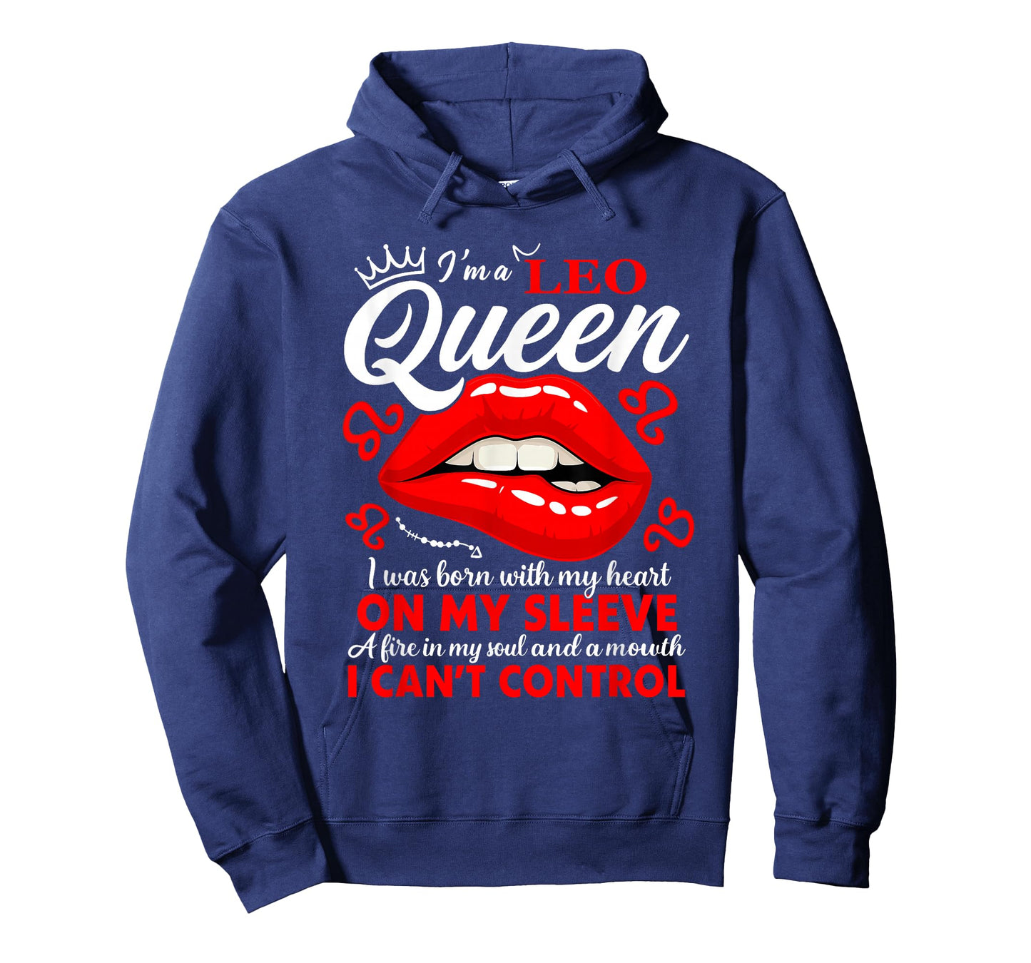 Leo Queen Zodiac Red Lip Birthday Graphic Men Women T-Shirt