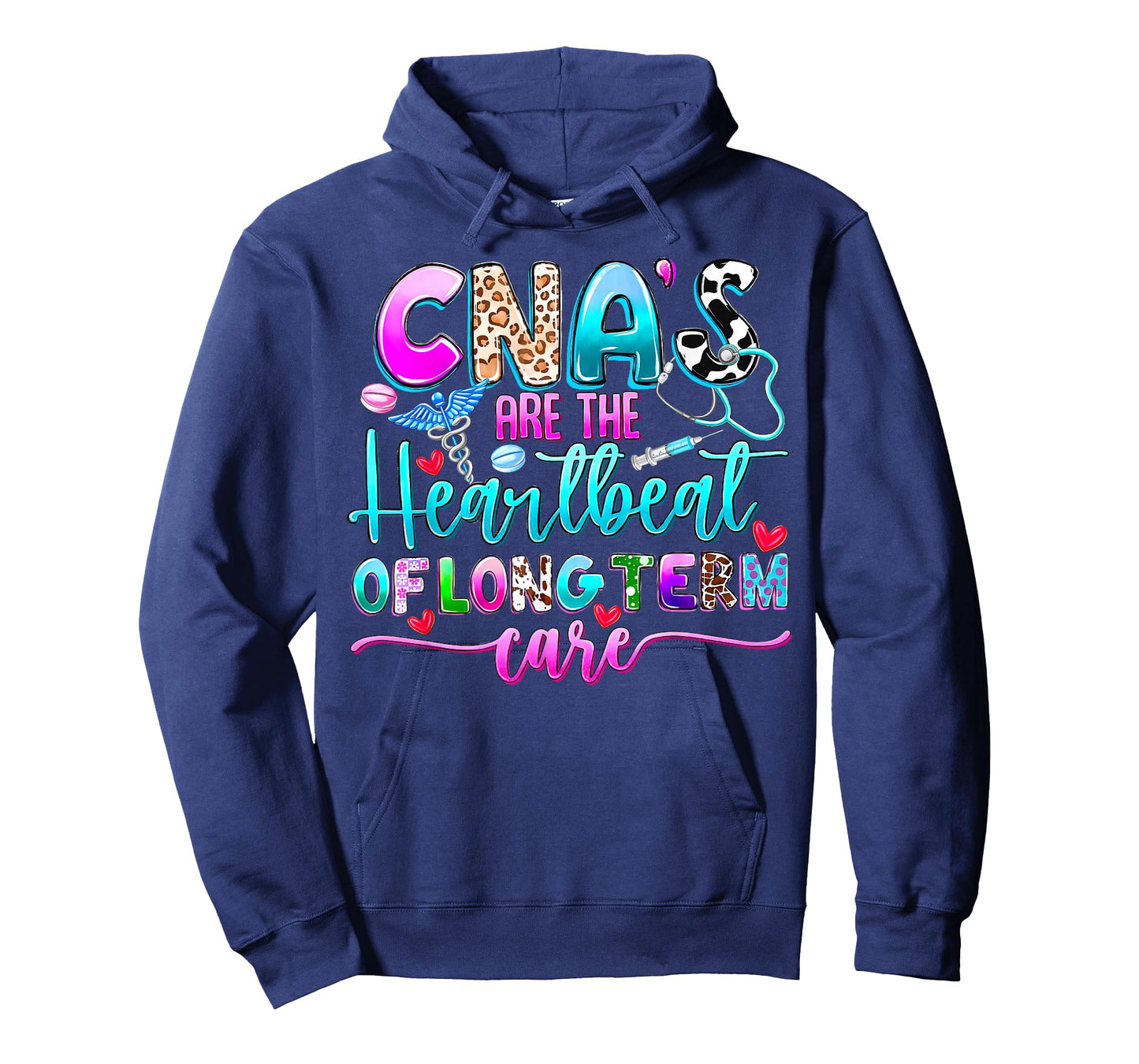 CNA’s Are the Heartbeat of Long Term Care Funny Nursing Aide T-Shirt