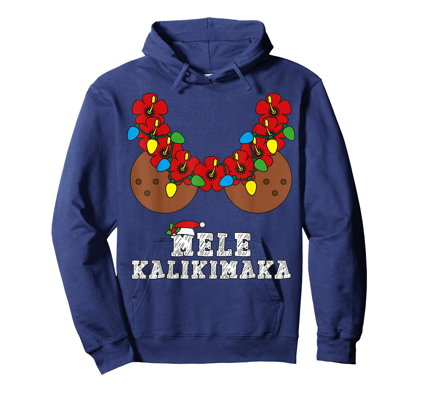 Christmas in July Mele Kalikimaka Coconut Bra Hawaiian Beach T-Shirt for Men Women