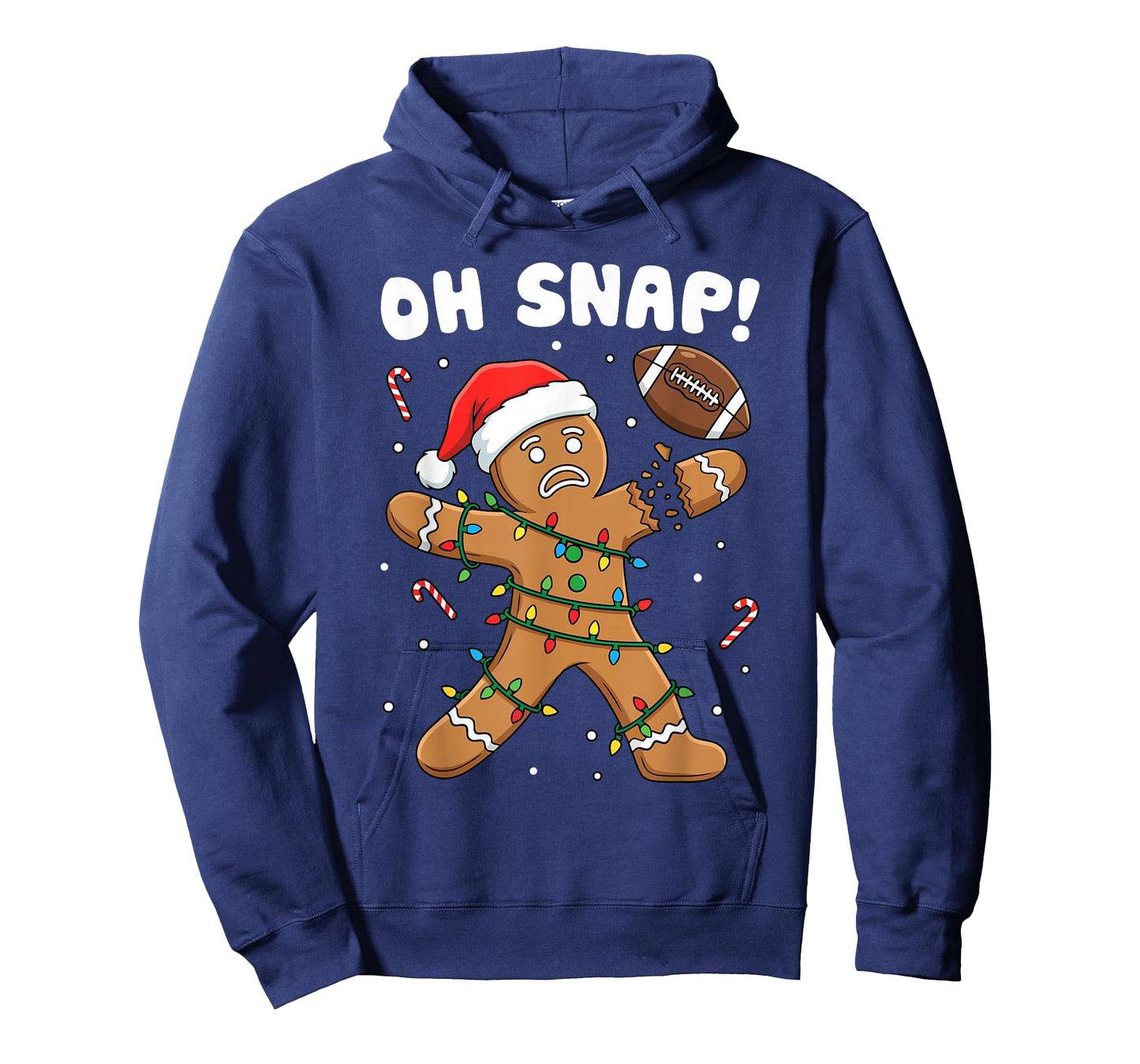 Christmas Gingerbread Oh Snap Cookie Xmas Holiday Football T-Shirt