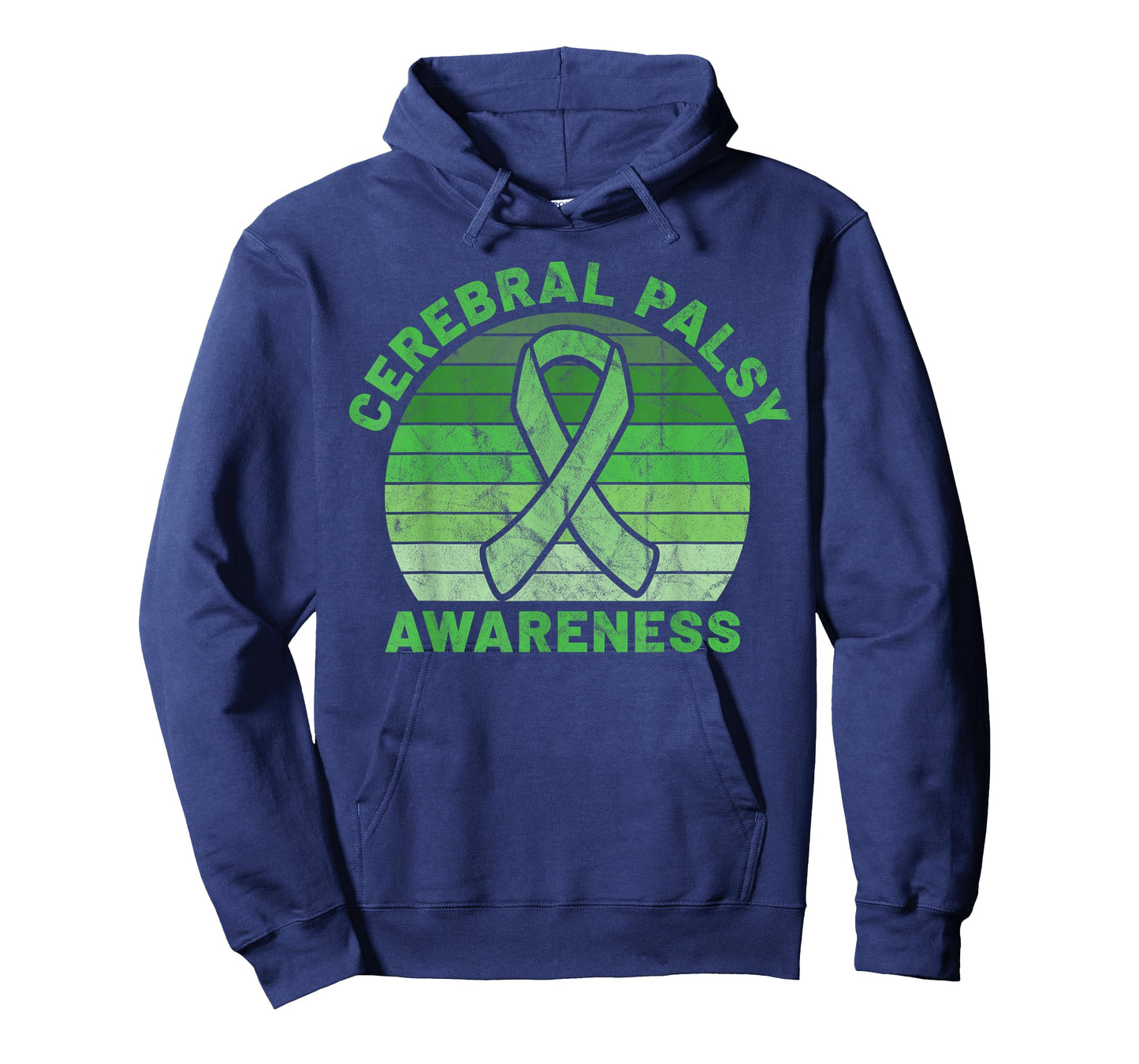 CP Green Ribbon Retro Sunset Cerebral Palsy Awareness T-Shirt