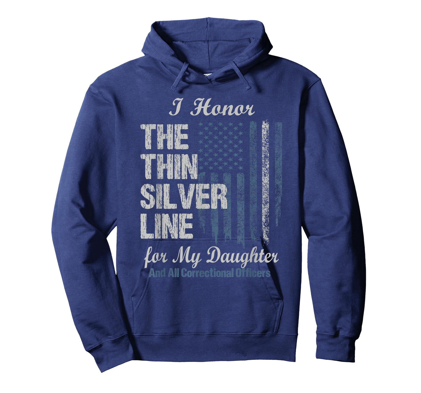 Correctional Officer Daughter - Thin Silver Line Corrections T-Shirt