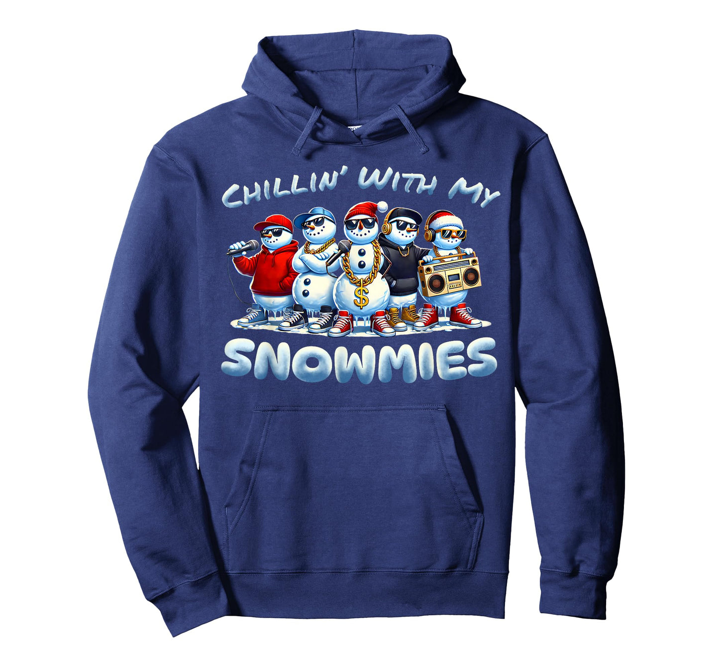 Chillin With My Snowmies Snowman Christmas Hip-Hop Music T-Shirt