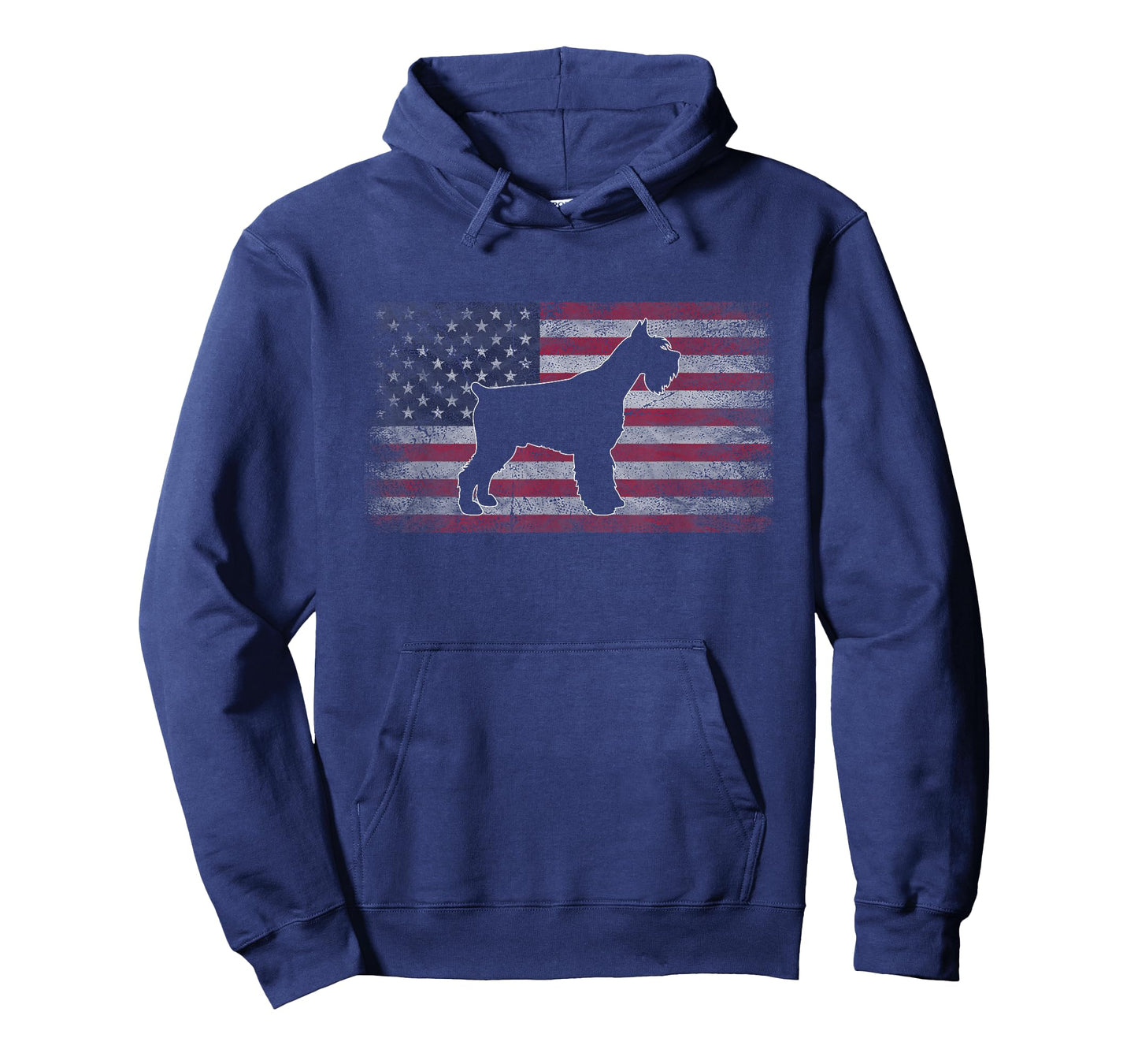 Patriotic Miniature Schnauzers American Flag Dog Gift Men T-Shirt