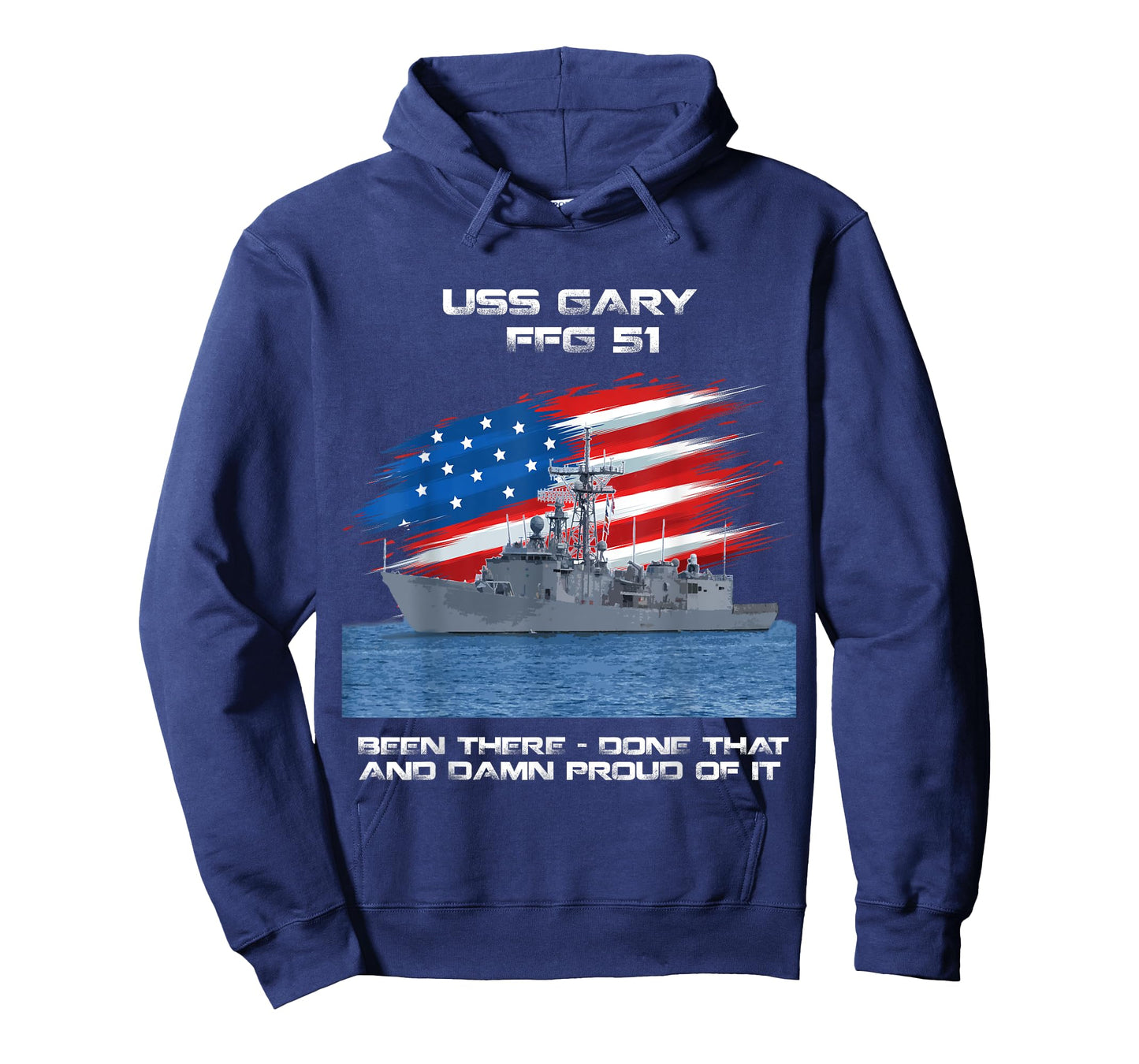 USS Gary FFG-51 Class Frigate American Flag Veteran T-Shirt