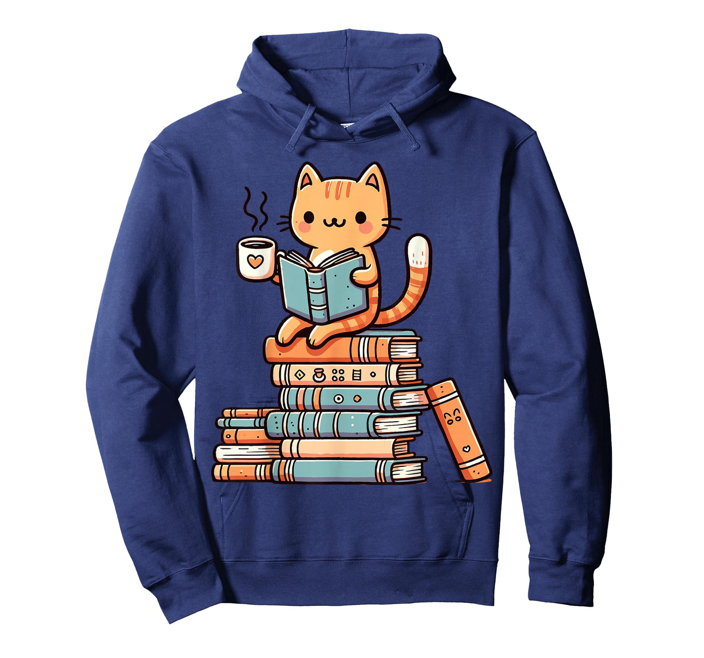 Kawaii Cat Coffee Books Teacher Men Women Girls Kids T-Shirt