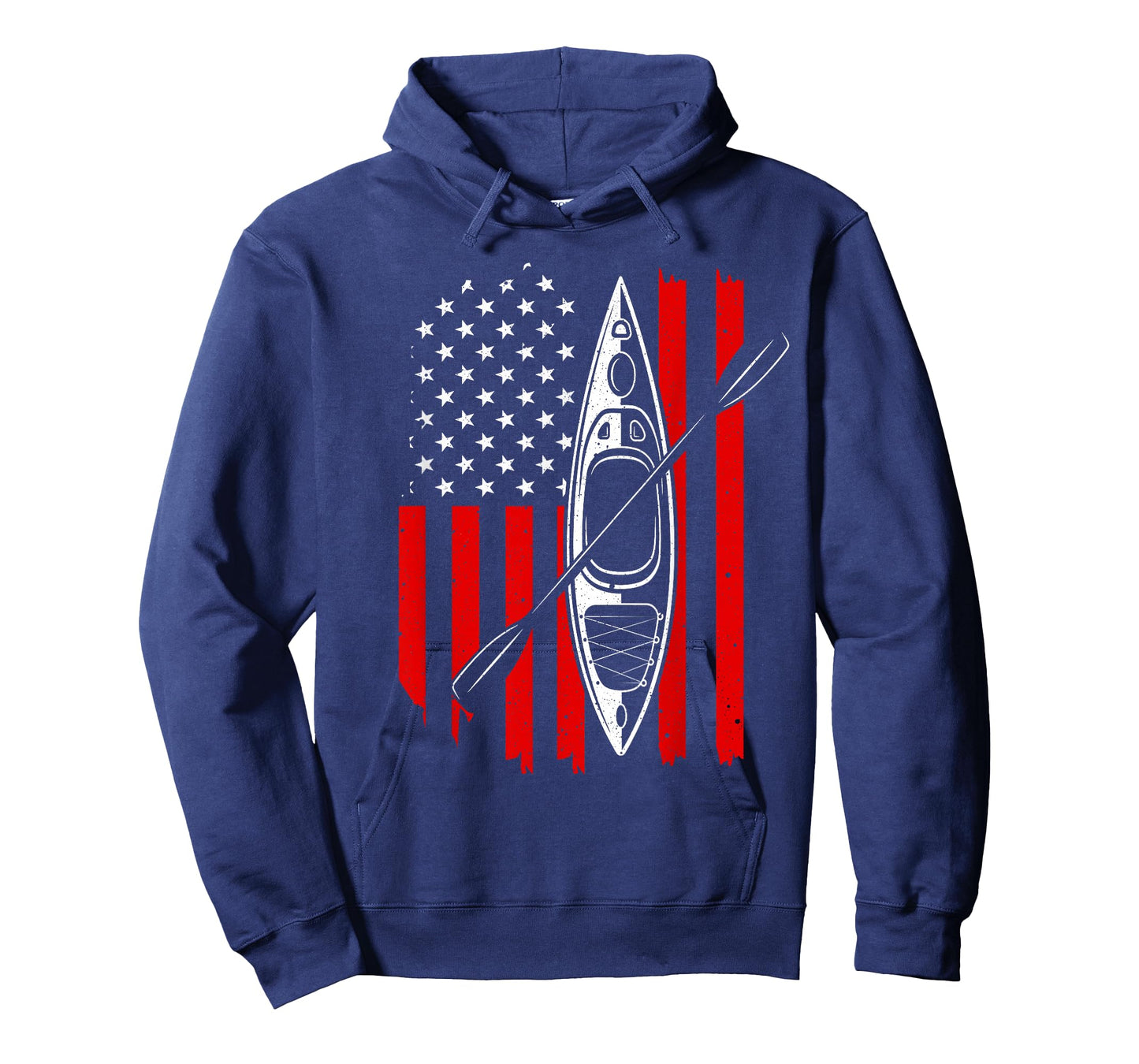 Funny Kayaking Gift for Men Women Cool American Flag Kayak T-Shirt