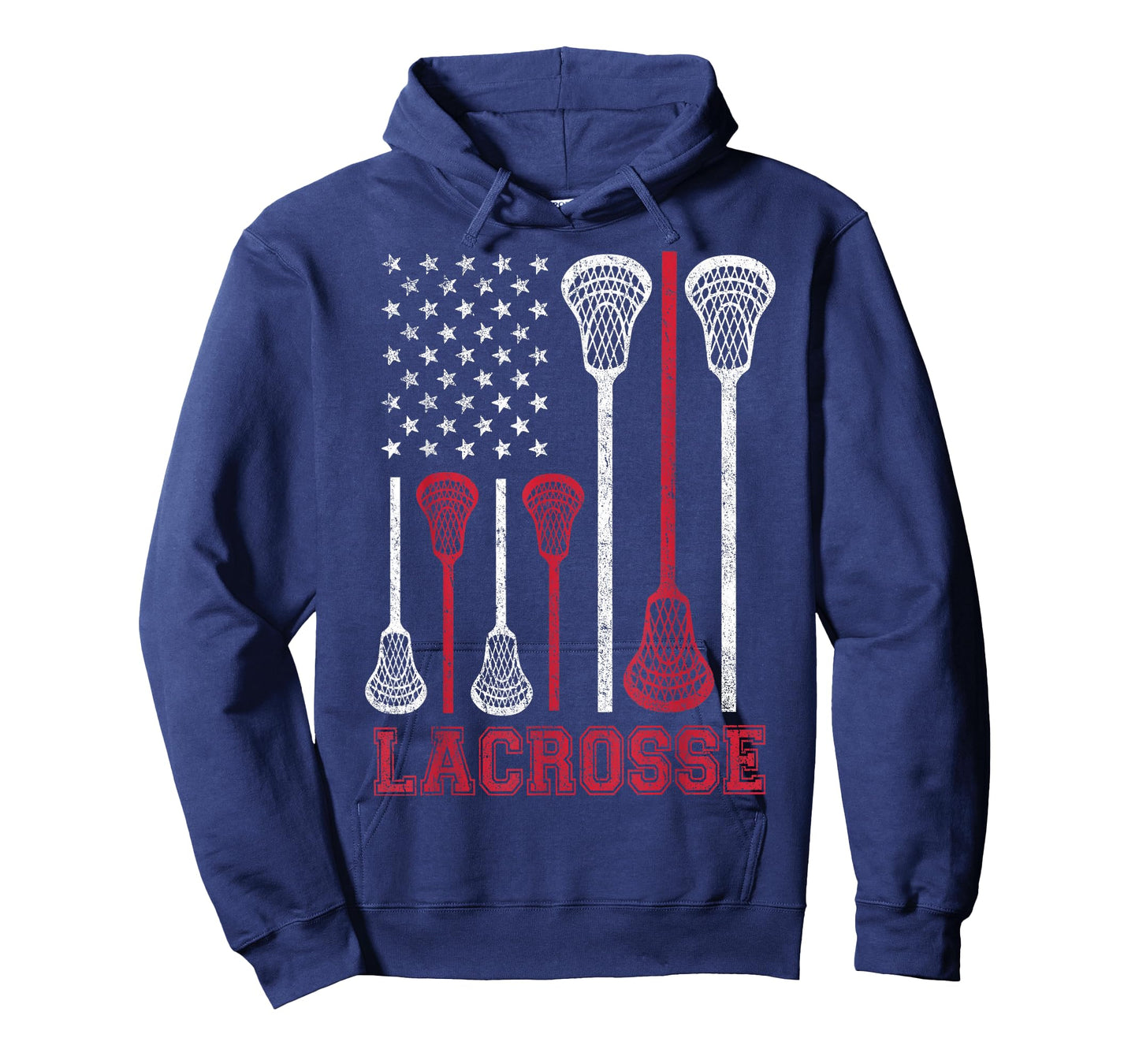 Lacrosse American Flag Lax Men Women Boys Girls Gifts T-Shirt