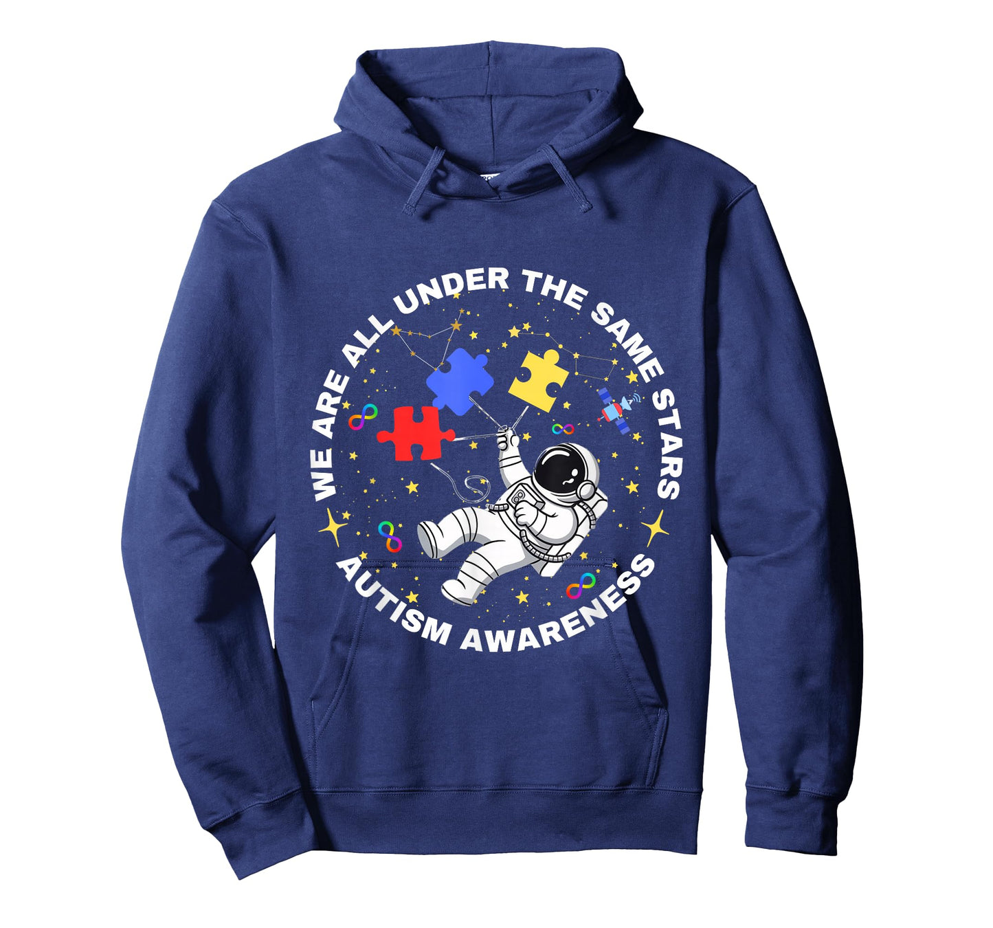Autism We are All Under The Same Stars Space Astronaut T-Shirt