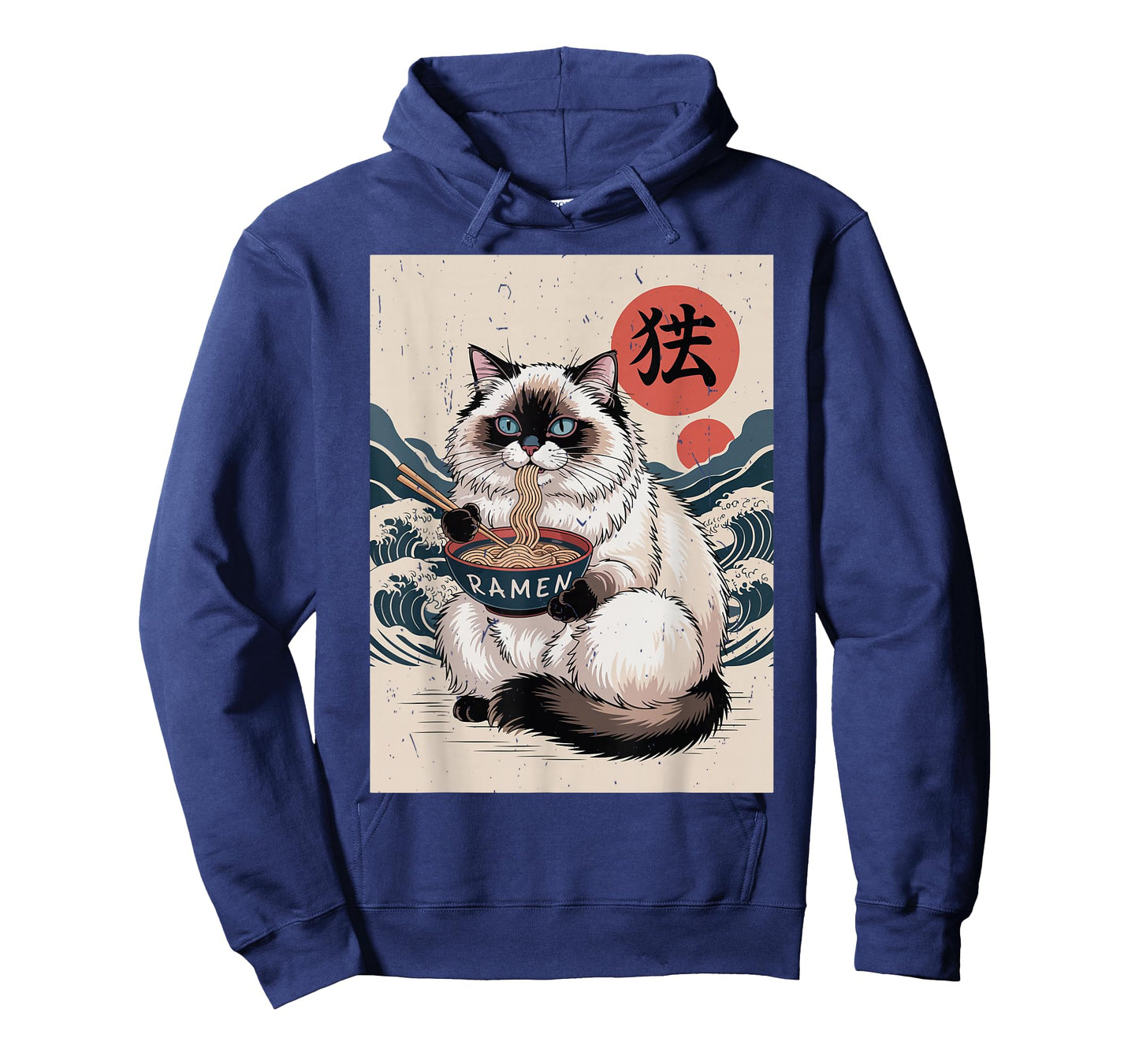 Anime Ragdoll Fat Cat Eating Ramen Noodle Toddler Mom Kawaii T-Shirt