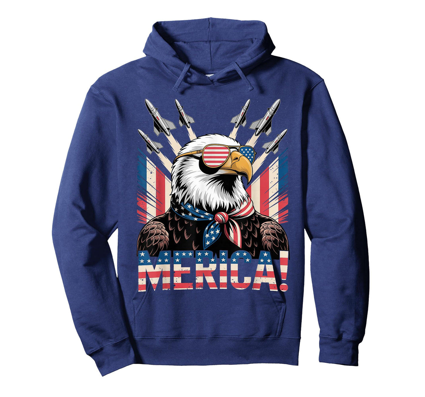 Merica American Bald Eagle USA Flag Patriotic 4th of July T-Shirt