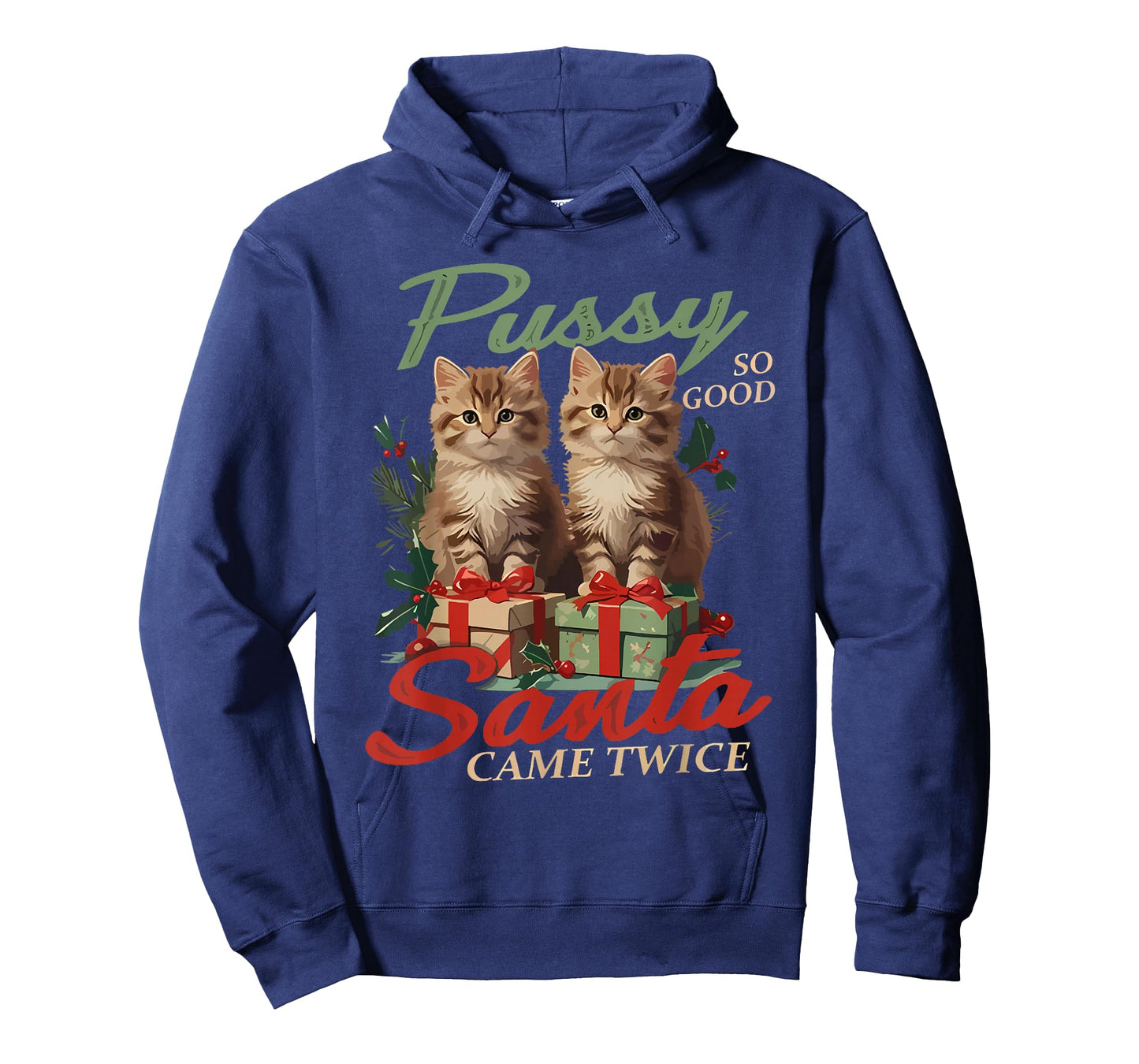 Raunchy Christmas Cat Naughty Funny Gag Prank Humor T-Shirt