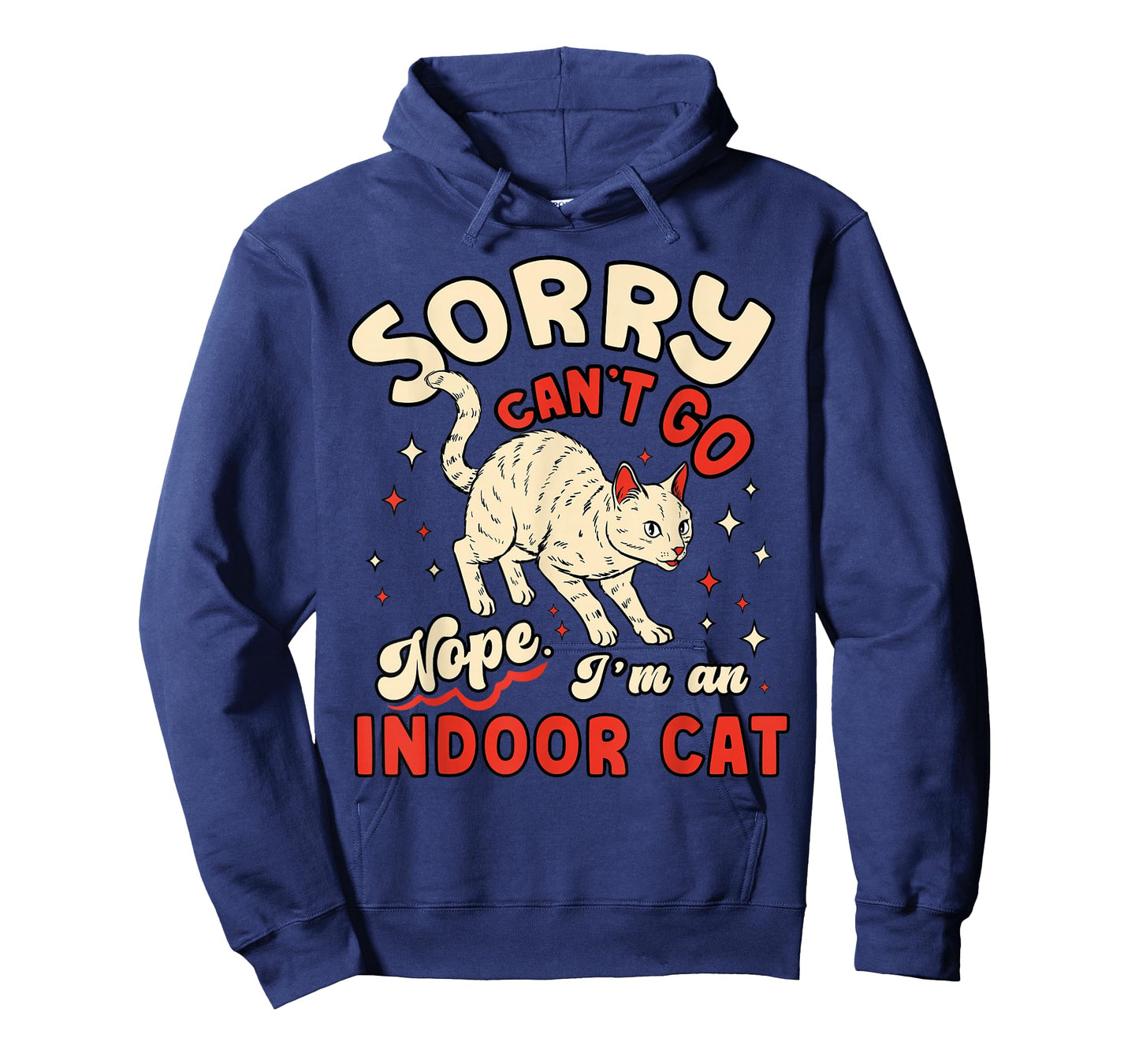 Funny Cat Lover Sorry Cant Go Im an Indoor Introvert Cat Mom T-Shirt