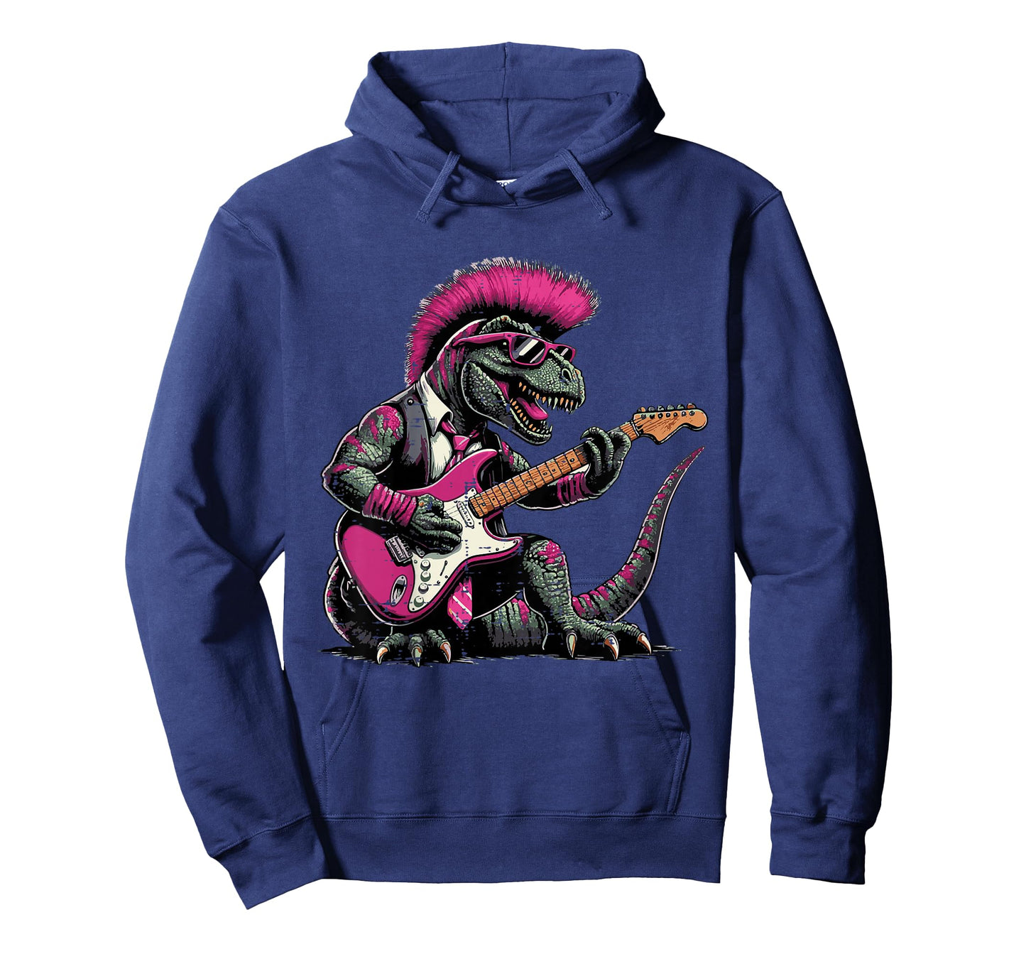 Kids Music Rocker Dino Mohawk Electric Guitar Trex Rock Boys Kids T-Shirt