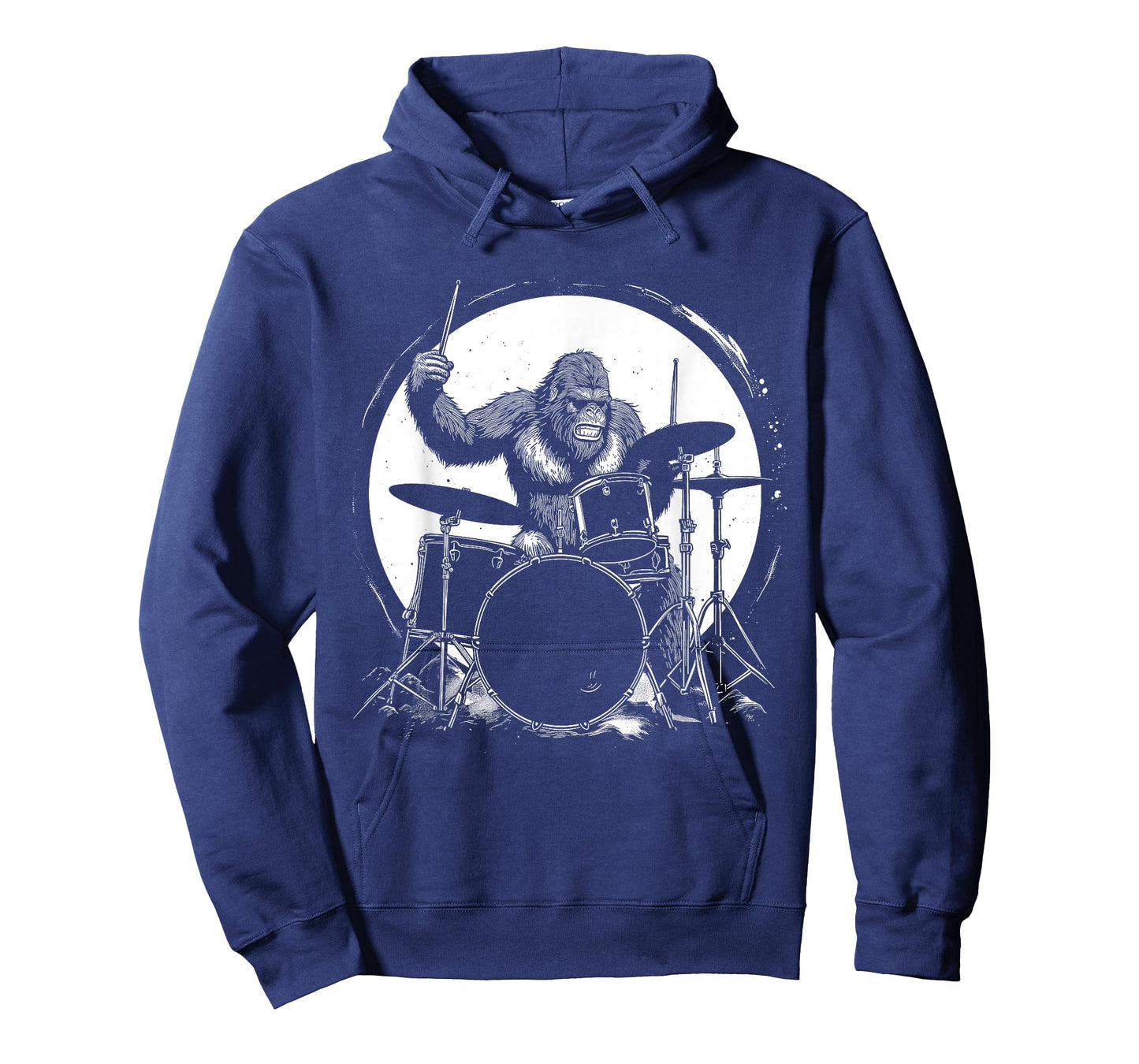 Drummer Bigfoot Plays Drums Funny Sasquatch Drumming T-Shirt
