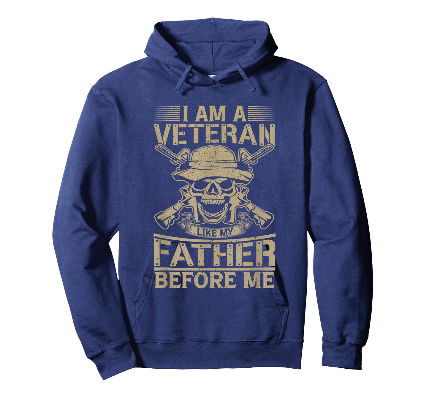 I Am A Veteran Like My Father Before Military Skull US Army T-Shirt