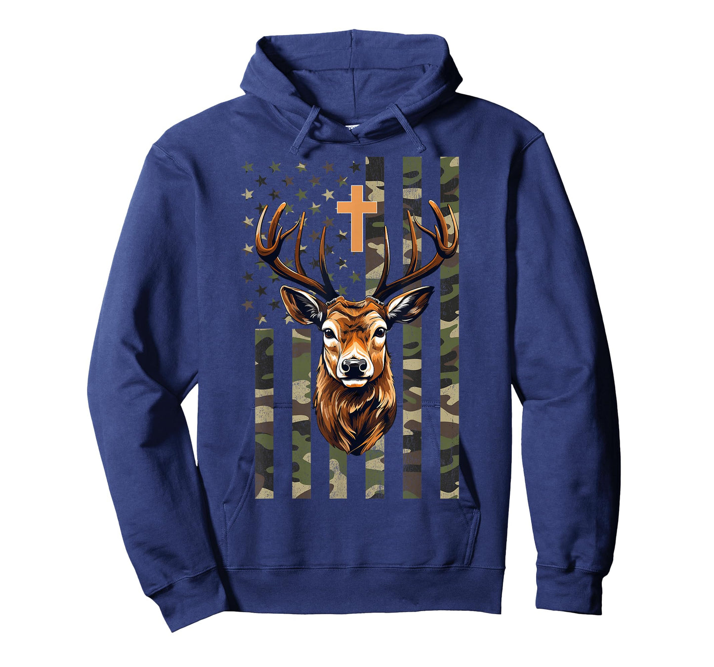 Christian Deer Hunting Camo American Flag, Christian Hunting T-Shirt