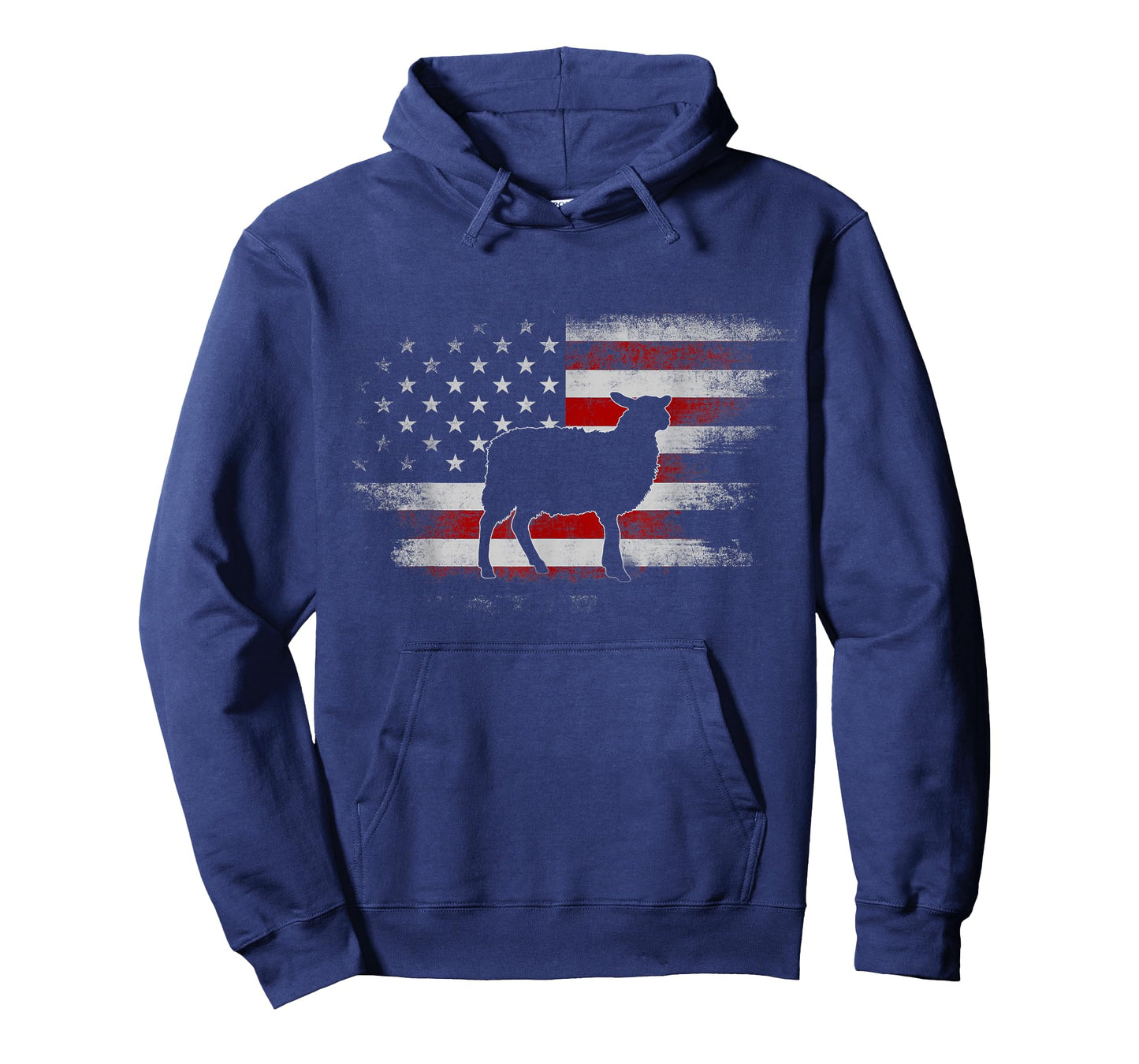 Farm Sheep 4th Of July Cool Sheep US Flag Vintage Design Women Kids Men T-Shirt