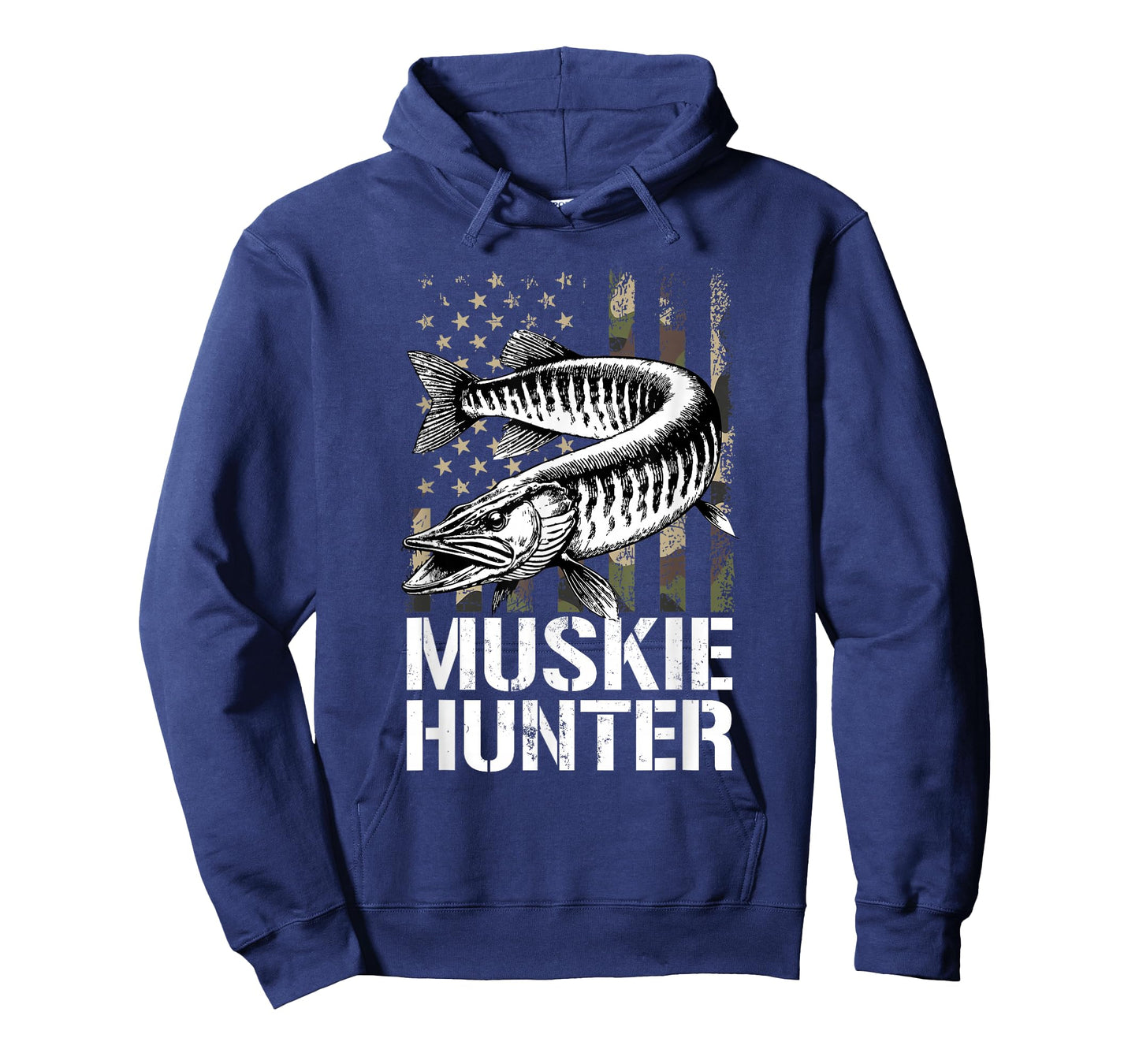 Muskie american flag, fishing muskie T-Shirt