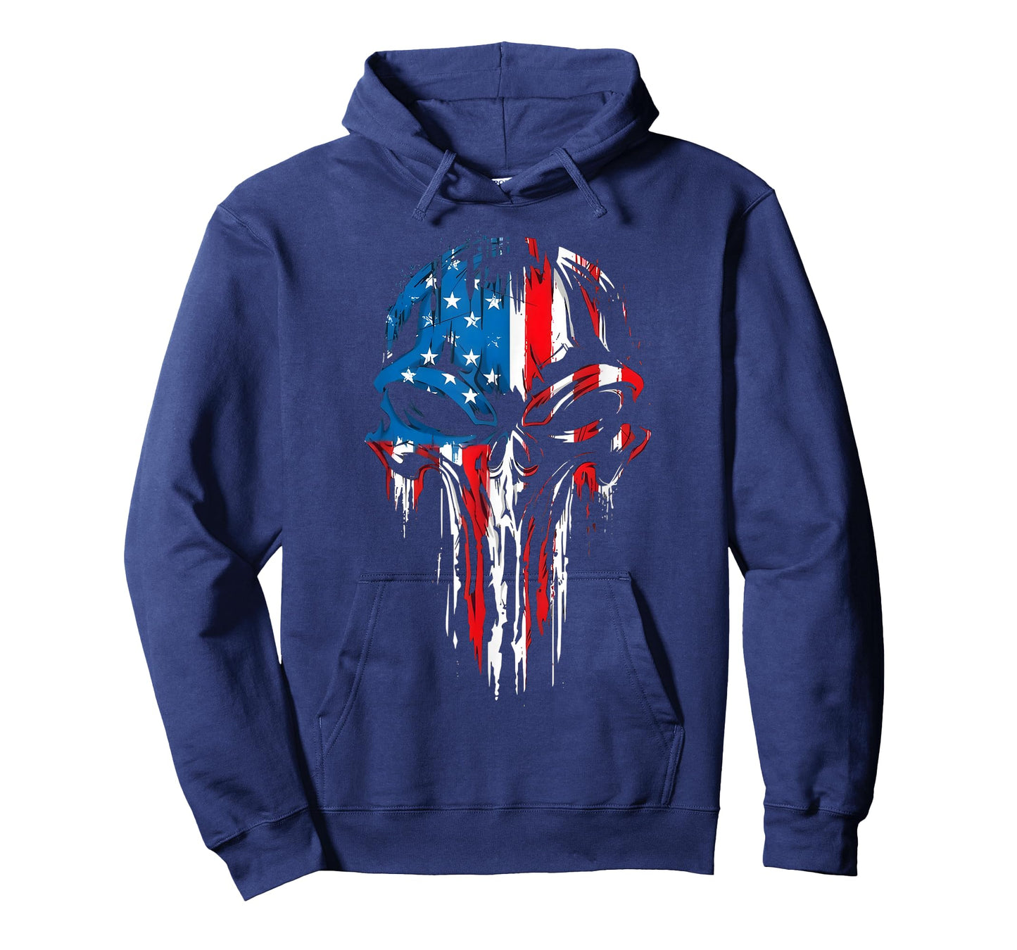Vintage USA Flag Skull Patriotic T-Shirt