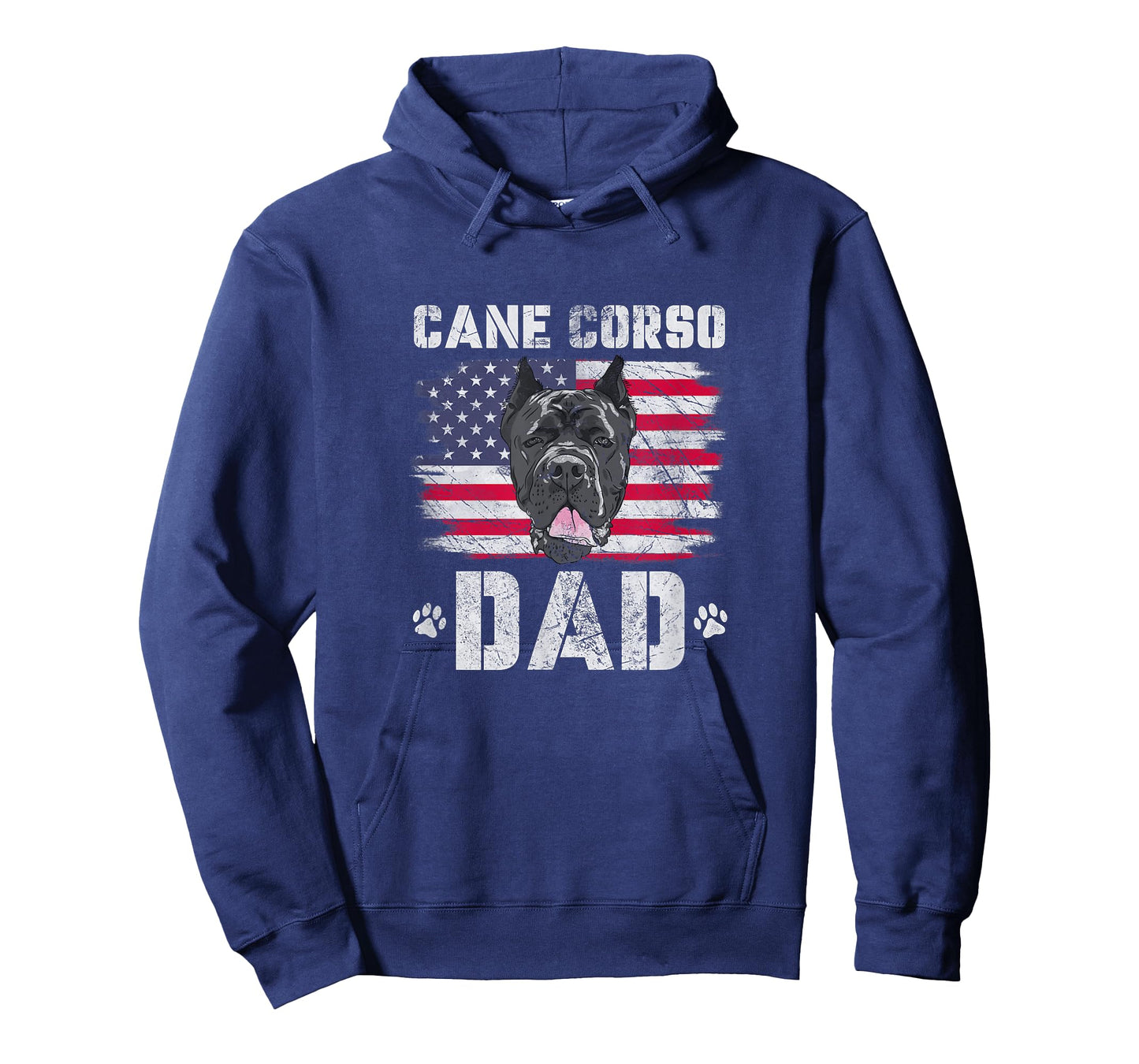 Mens Cane Corso Dad USA American Flag 4th of July Distressed T-Shirt