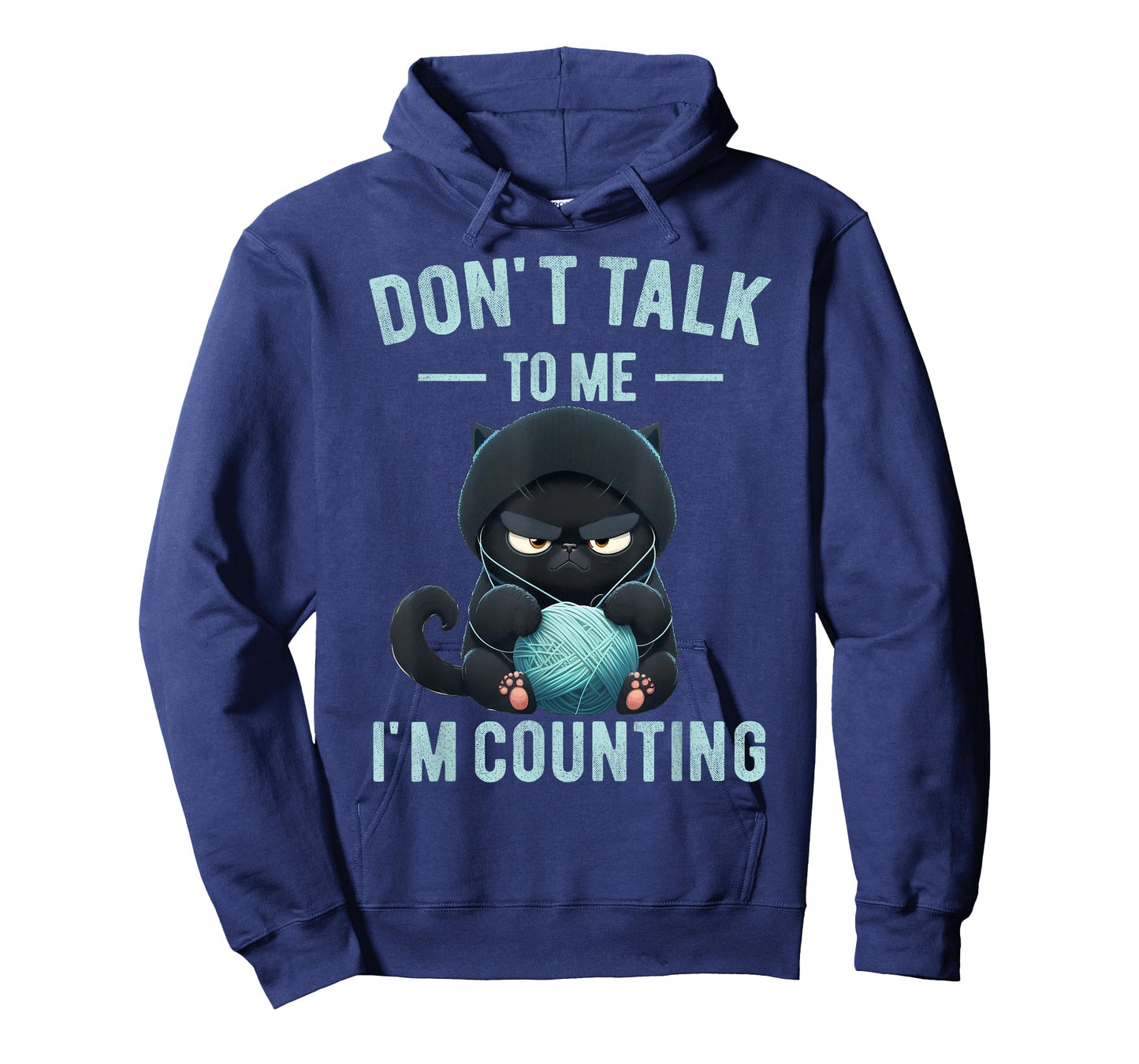 Don't Talk To Me I'm Counting Cat Knits Hand Knitting Funny T-Shirt