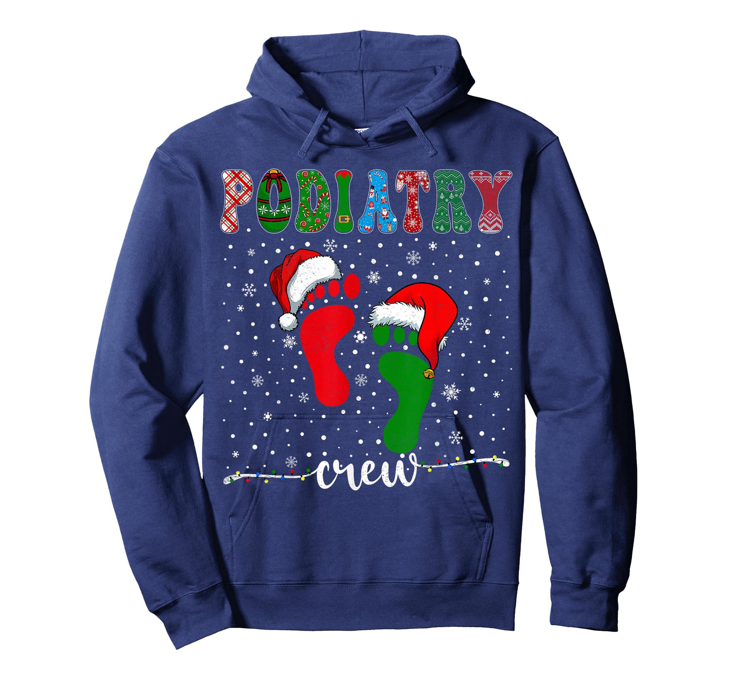 Christmas Footprint Doctor Podiatrist Podiatry Crew Xmas T-Shirt