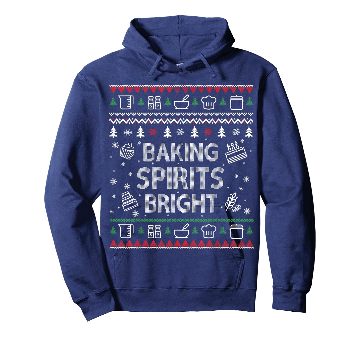 Baking Spirits Bright Ugly Christmas Sweater Holiday Bakers T-Shirt