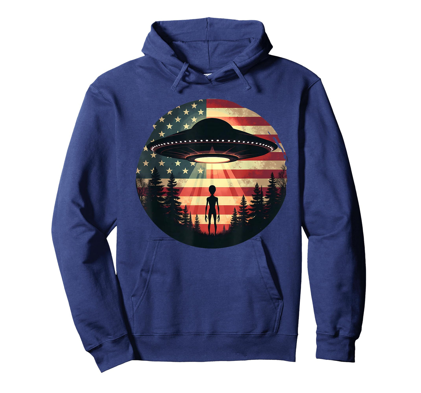 Alien/Extraterrestrial UFO American Fl Sci-Fi Patriotic T-Shirt
