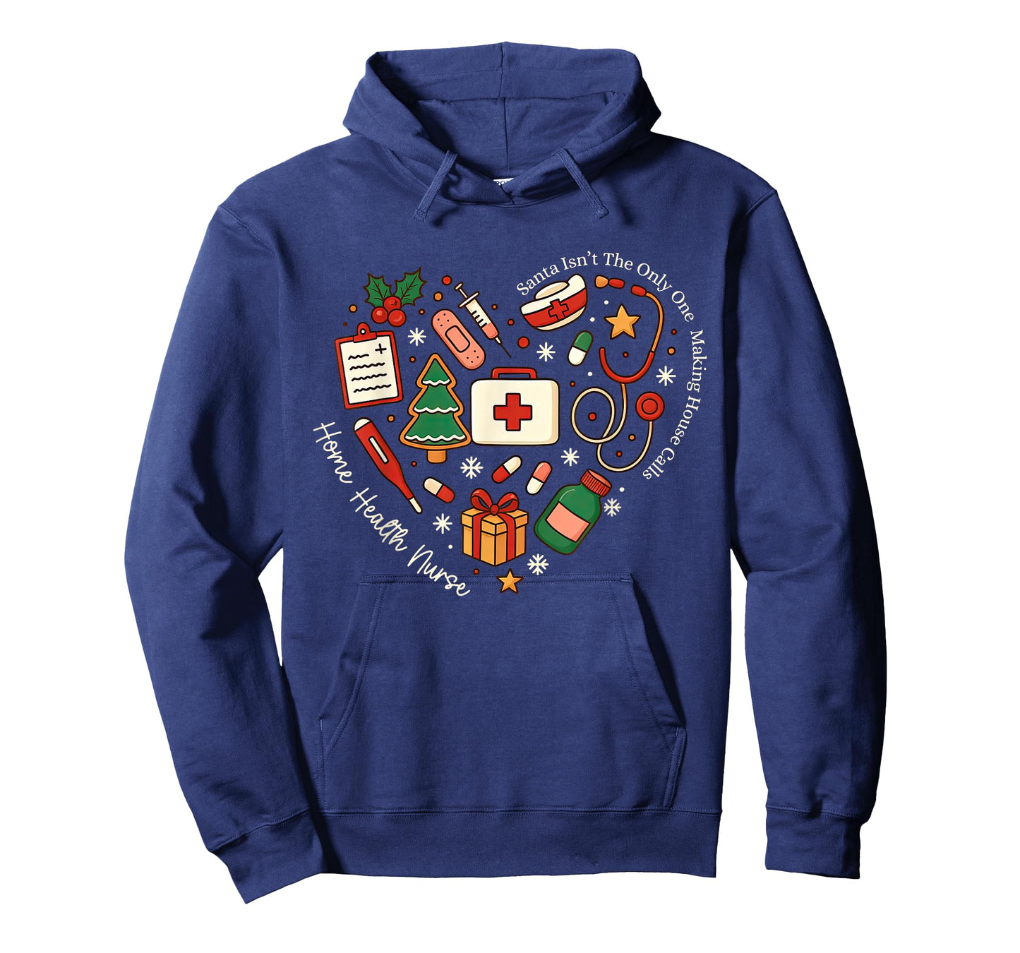 Christmas Home Health Nurse Heart Public Health Registered T-Shirt