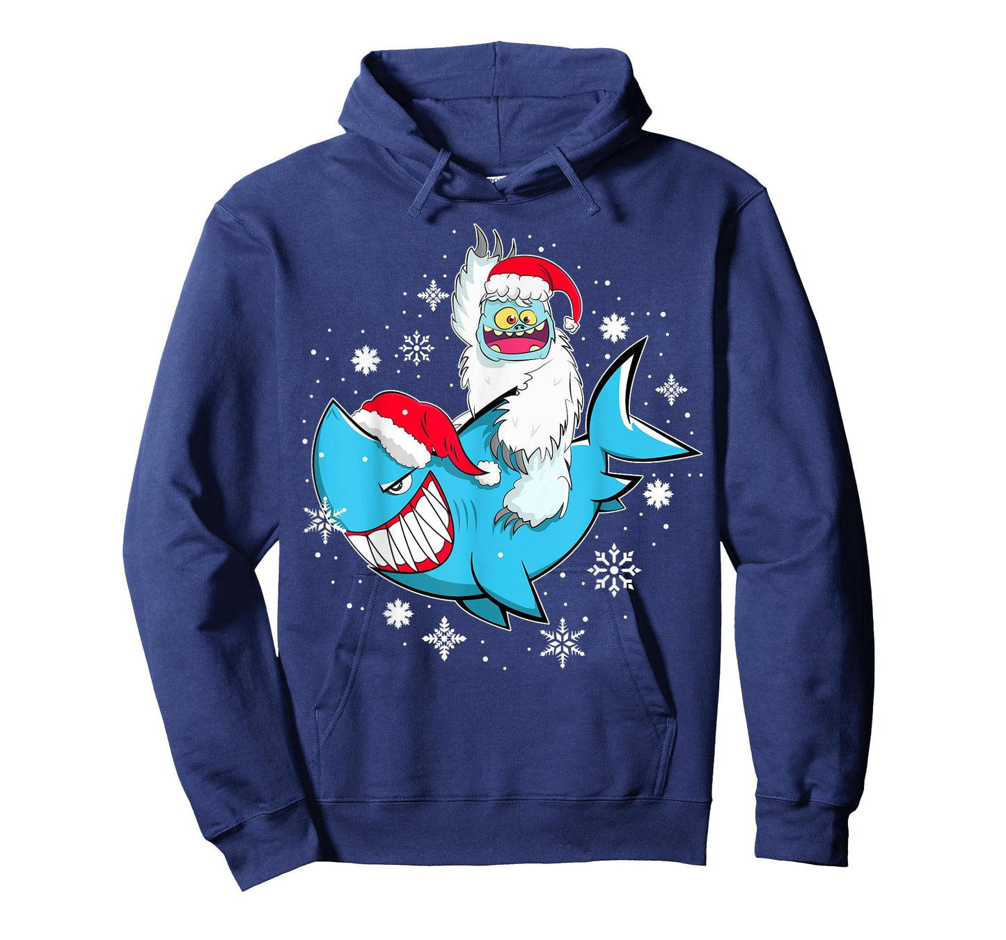 Yeti To Party Shark Santa Hat Christmas Pajama Xmas Gift T-Shirt