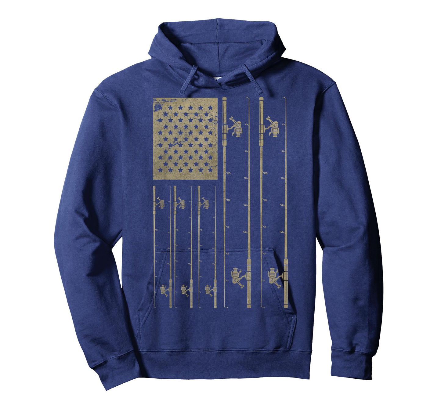Fishing American Flag Gift for Fisherman USA Flag Fishing T-Shirt