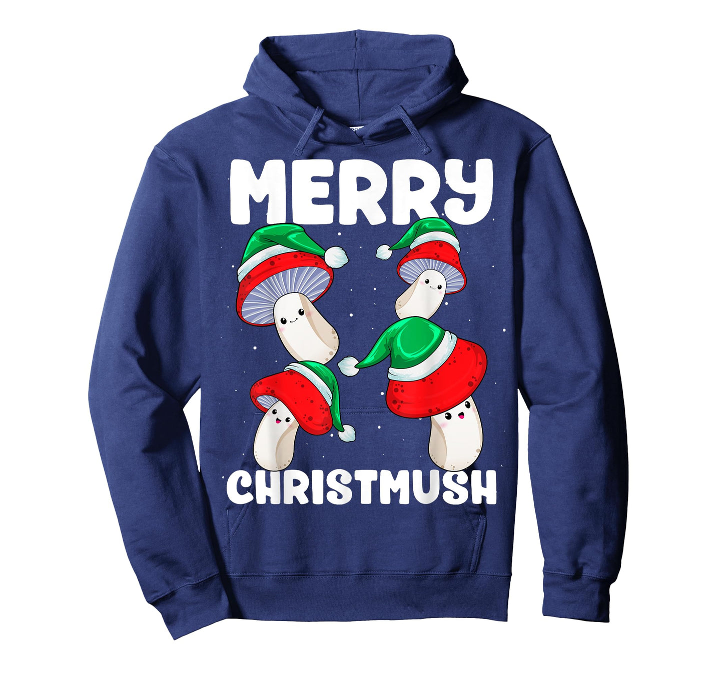 Christmas Mushrooms Merry Christmush Xmas Morels Santa Hat T-Shirt