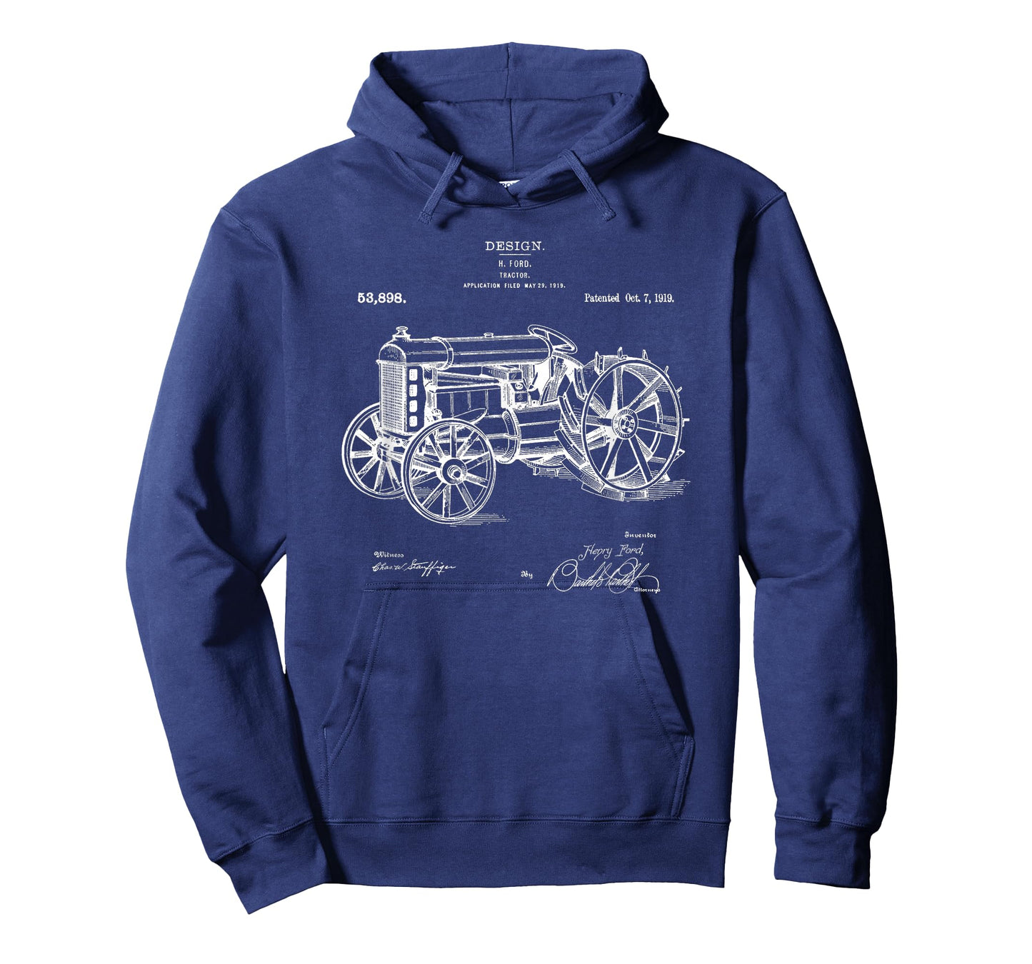 Classic Vintage Patent 1919 Farm Tractor Gift T-Shirt