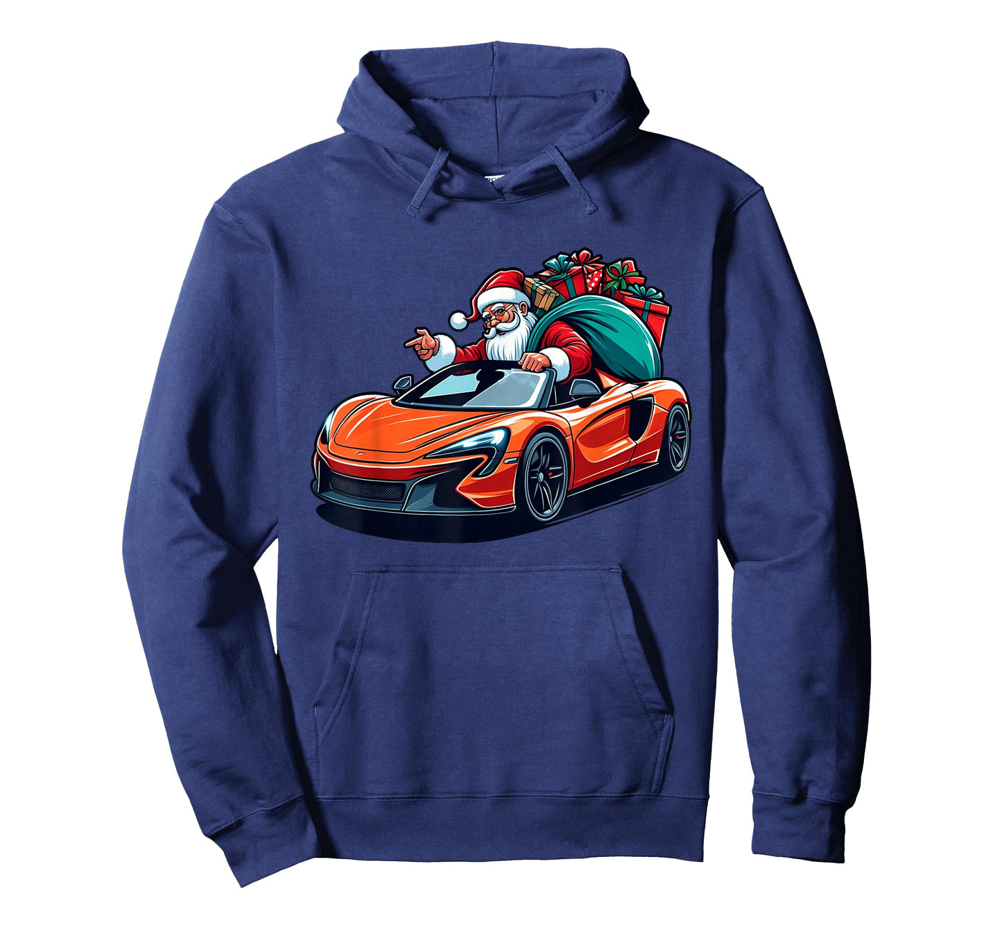 Funny Cool Santa Driving Sport Car Christmas Driver Pajama T-Shirt
