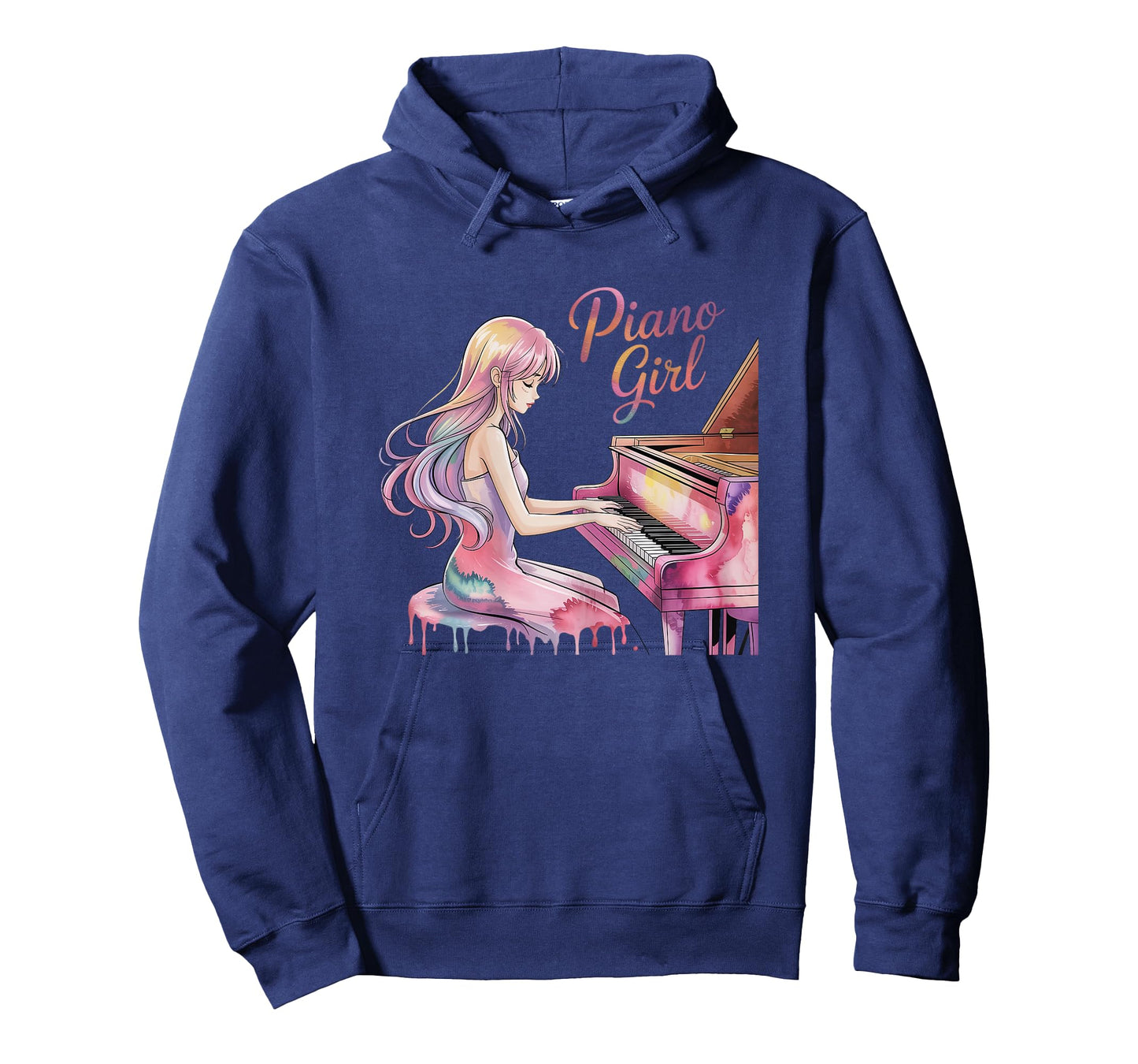 Piano Girl Anime Music Lover Pastel Artistic Pianists T-Shirt
