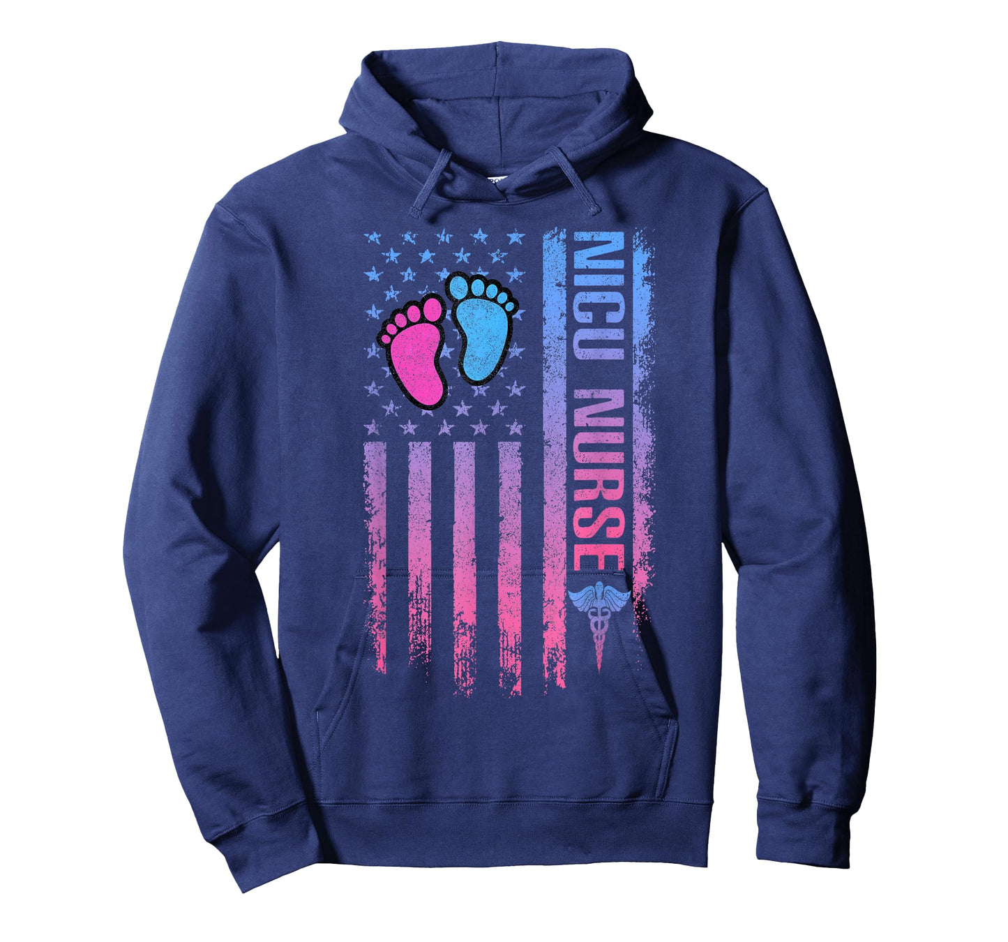 Cute American Flag - Patreotic NICU Nurse T-Shirt